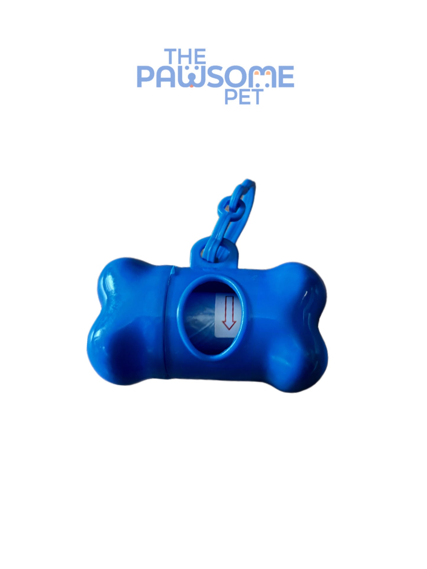 bone poop bag container blue