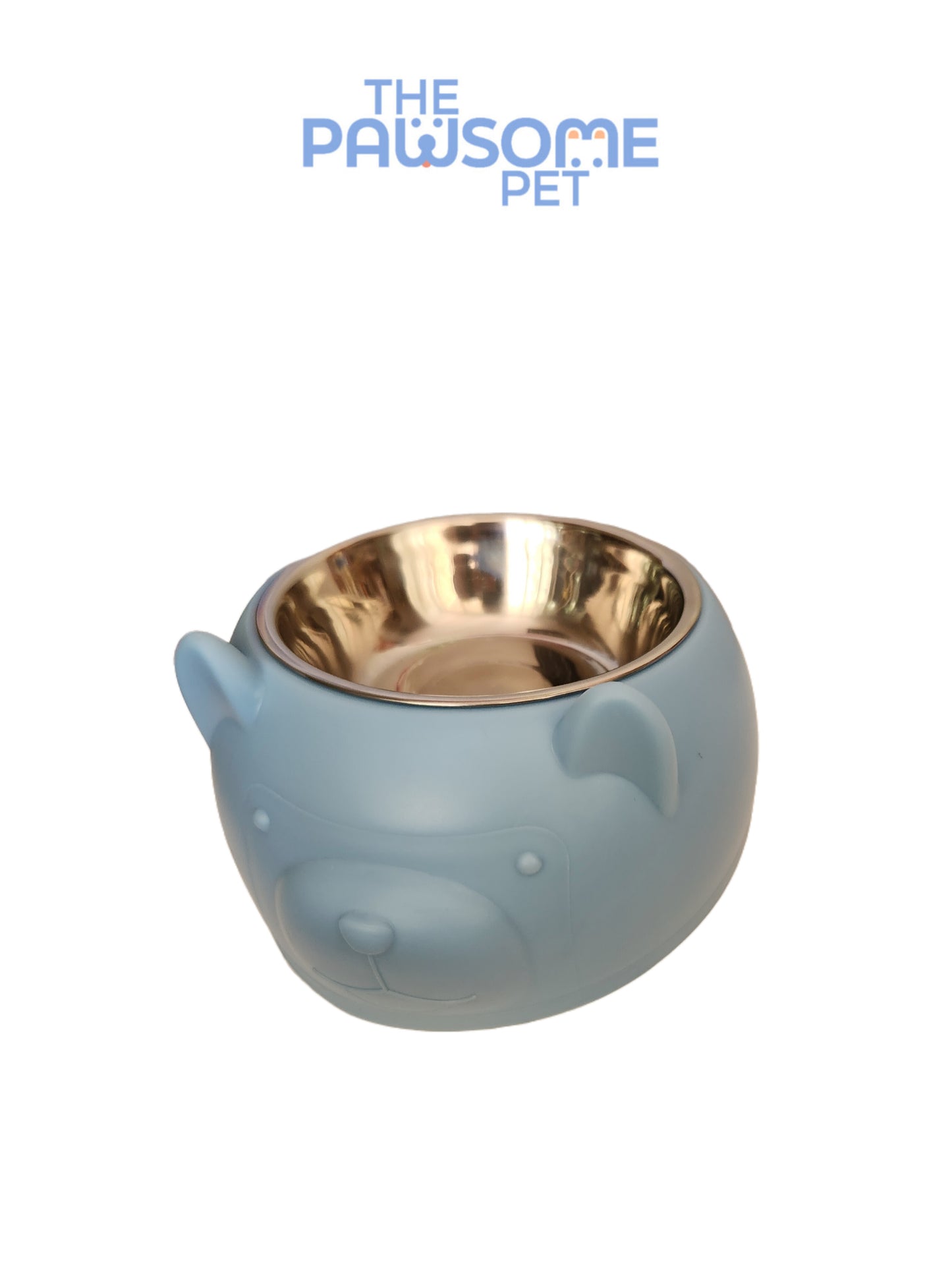 Pawsome's stainless steel bowl in plastic base