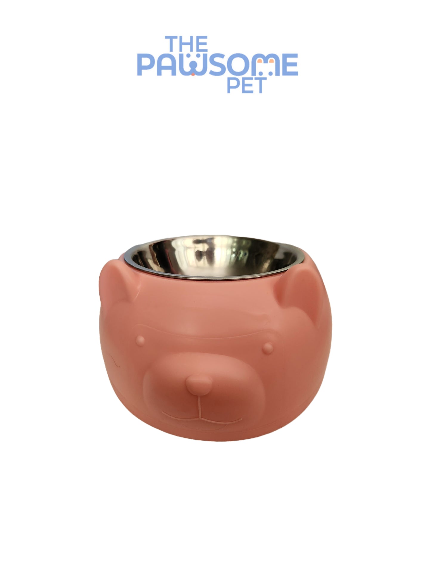 Pawsome's stainless steel bowl in plastic base