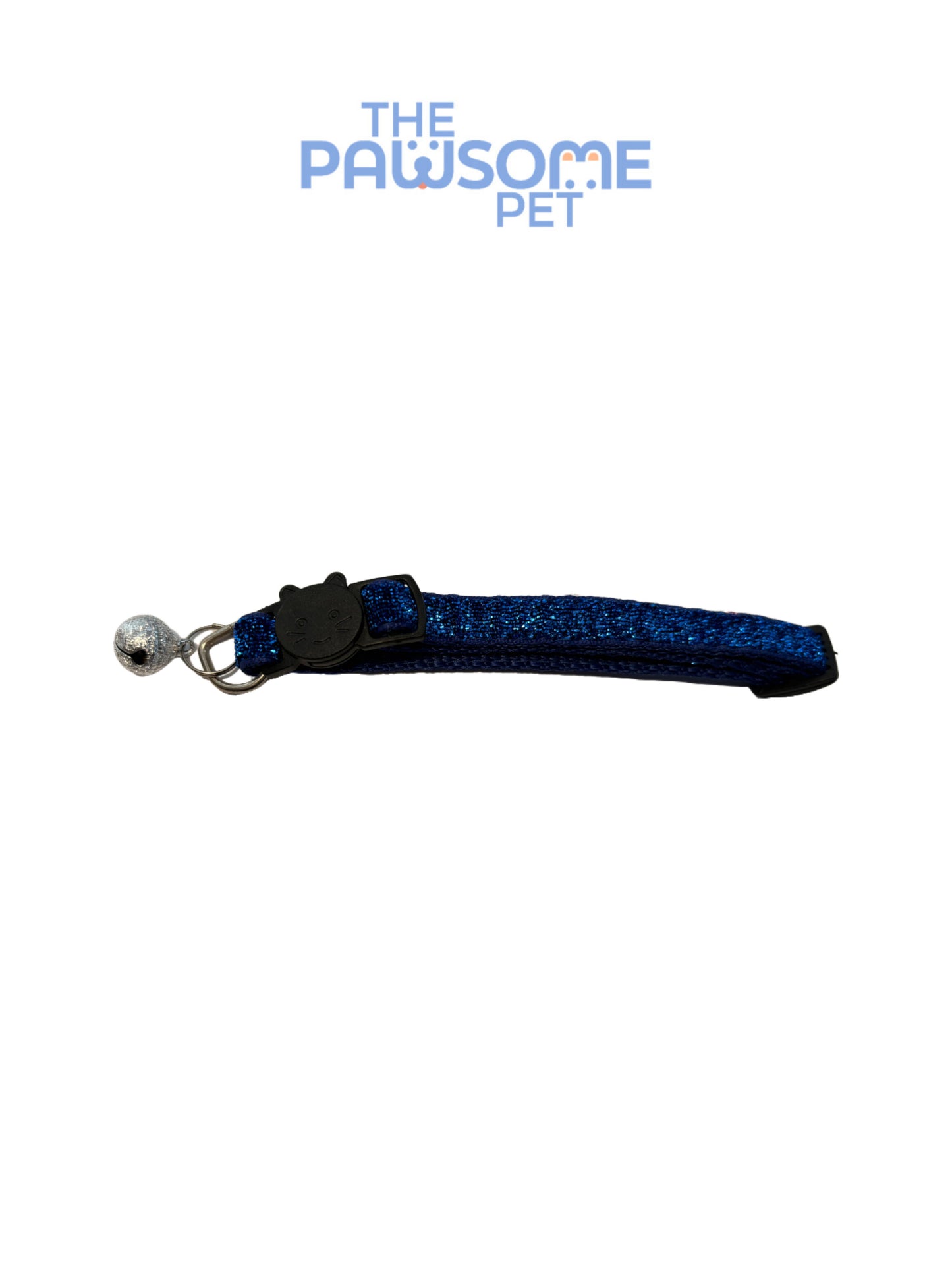 cat glitter collar dark blue