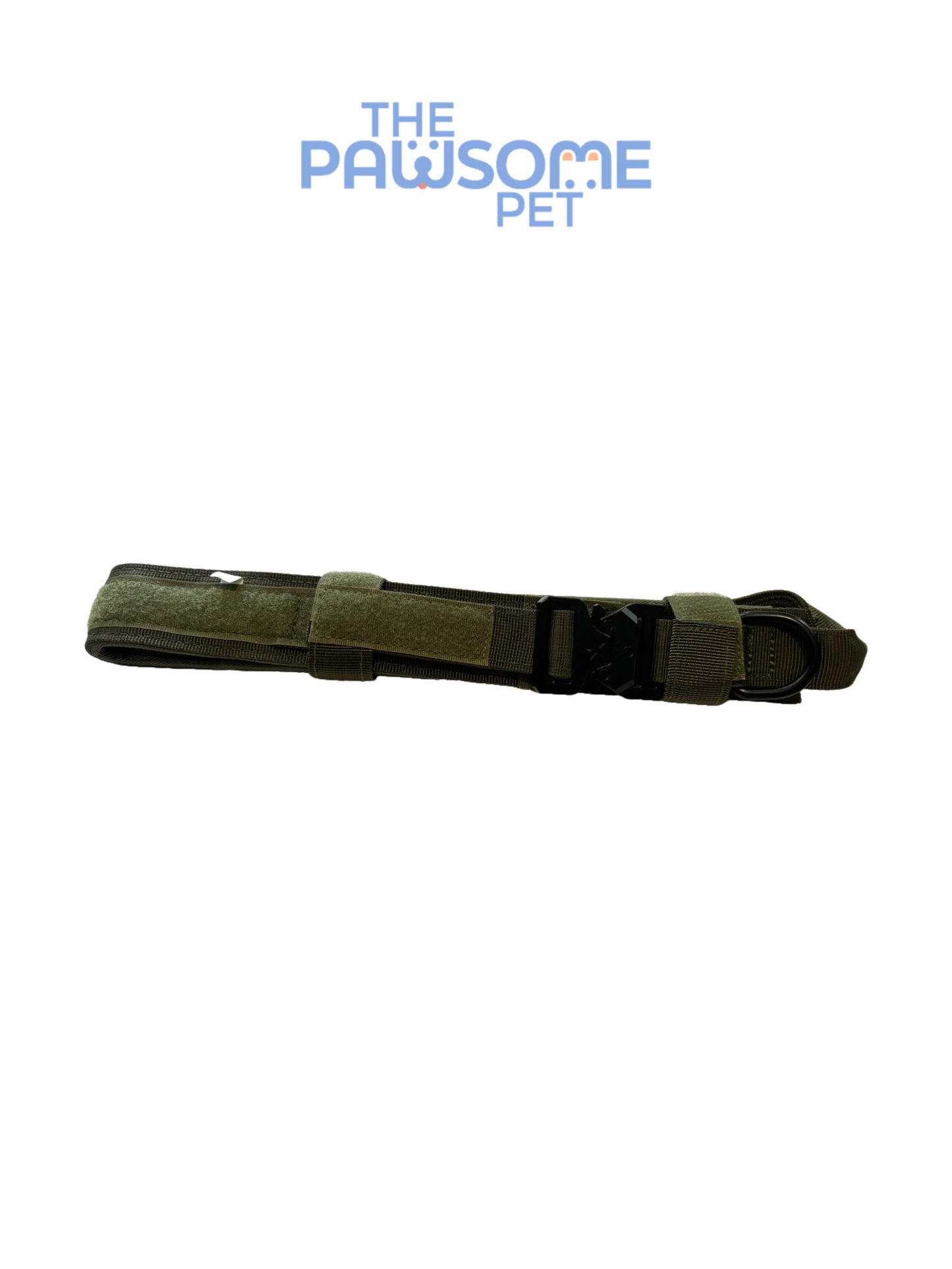 dog tactical collar olive green