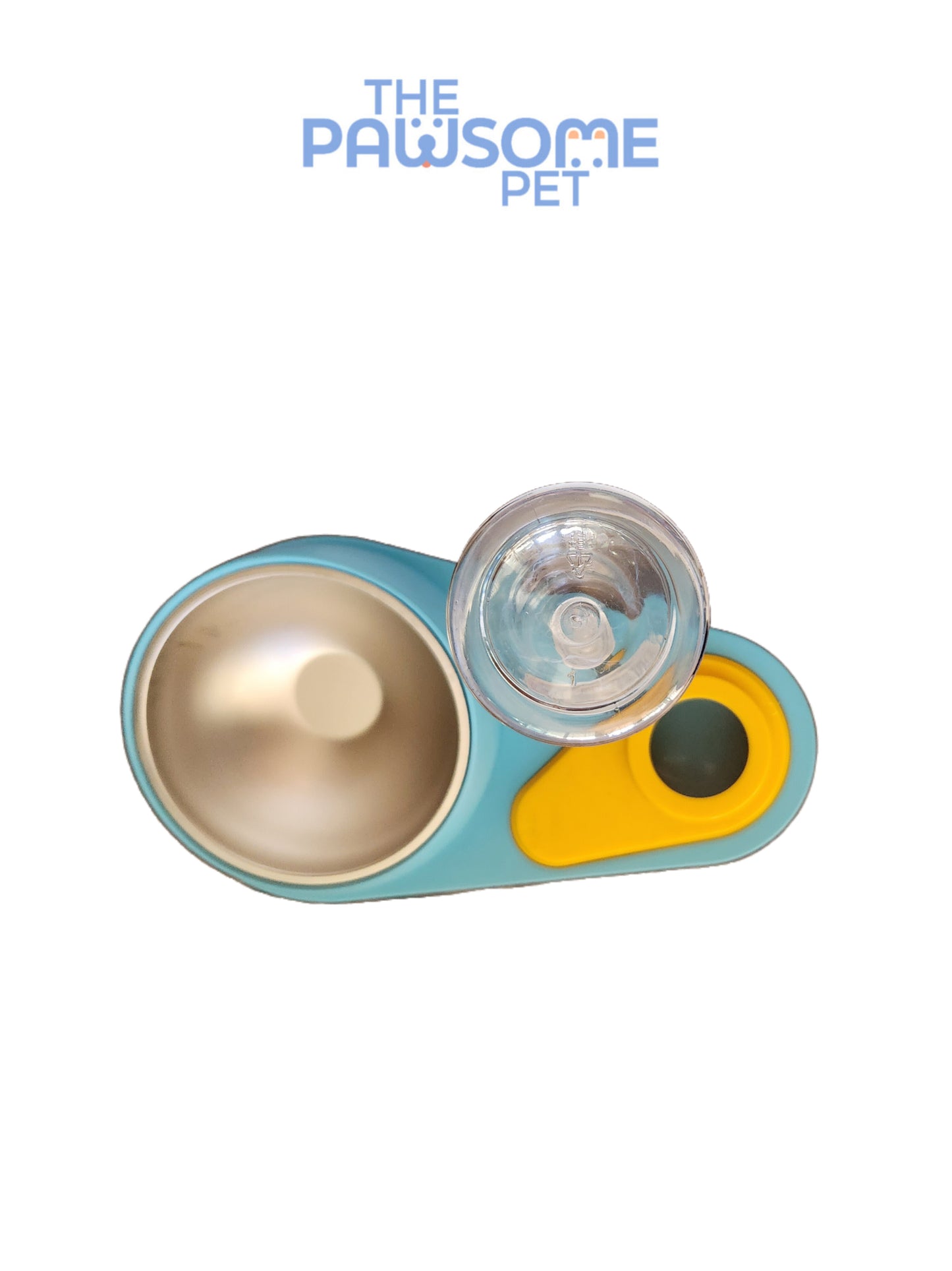 Pawsome's stainless steel bowl and siphon water bottle