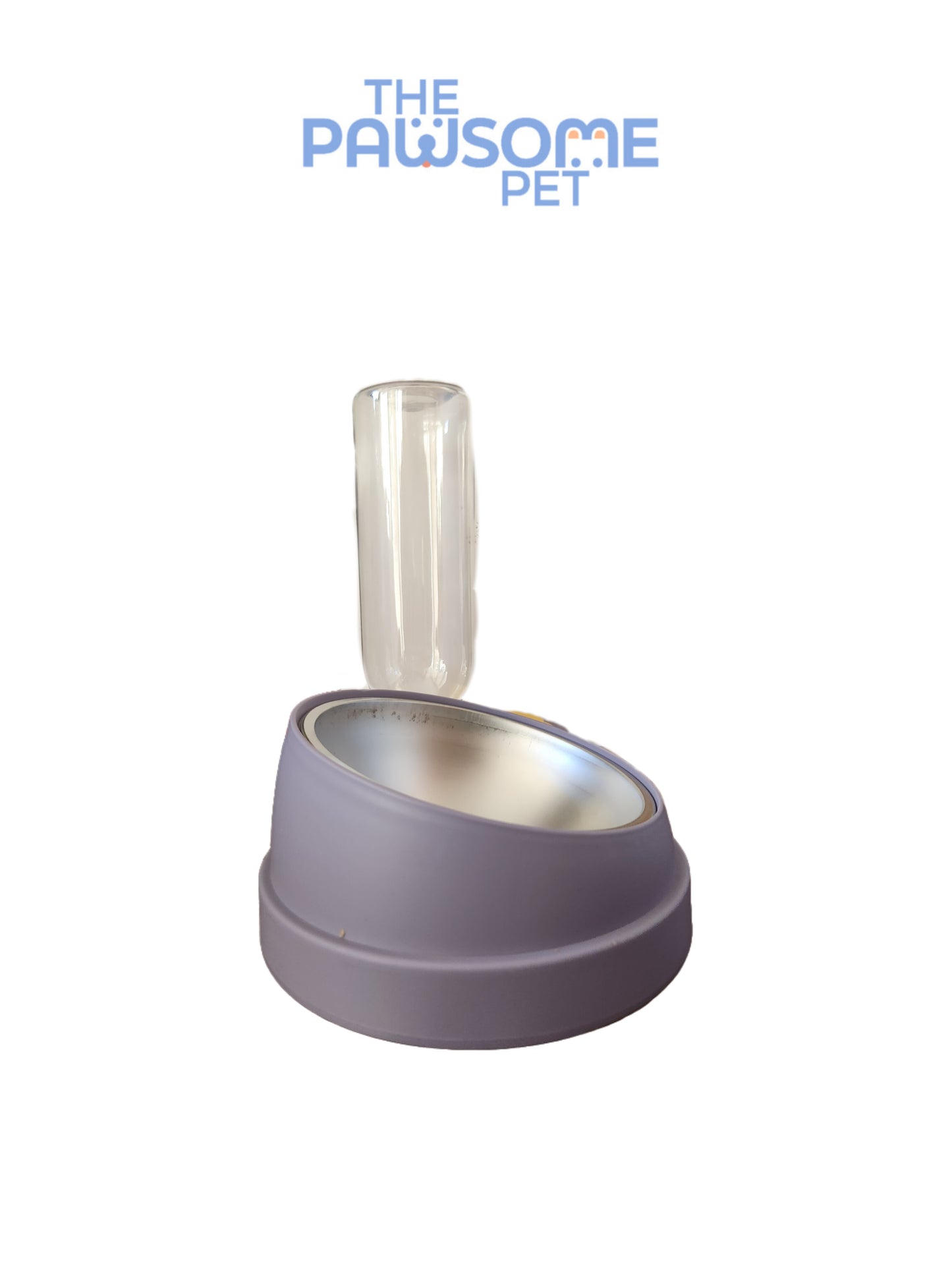 Pawsome's stainless steel bowl and siphon water bottle