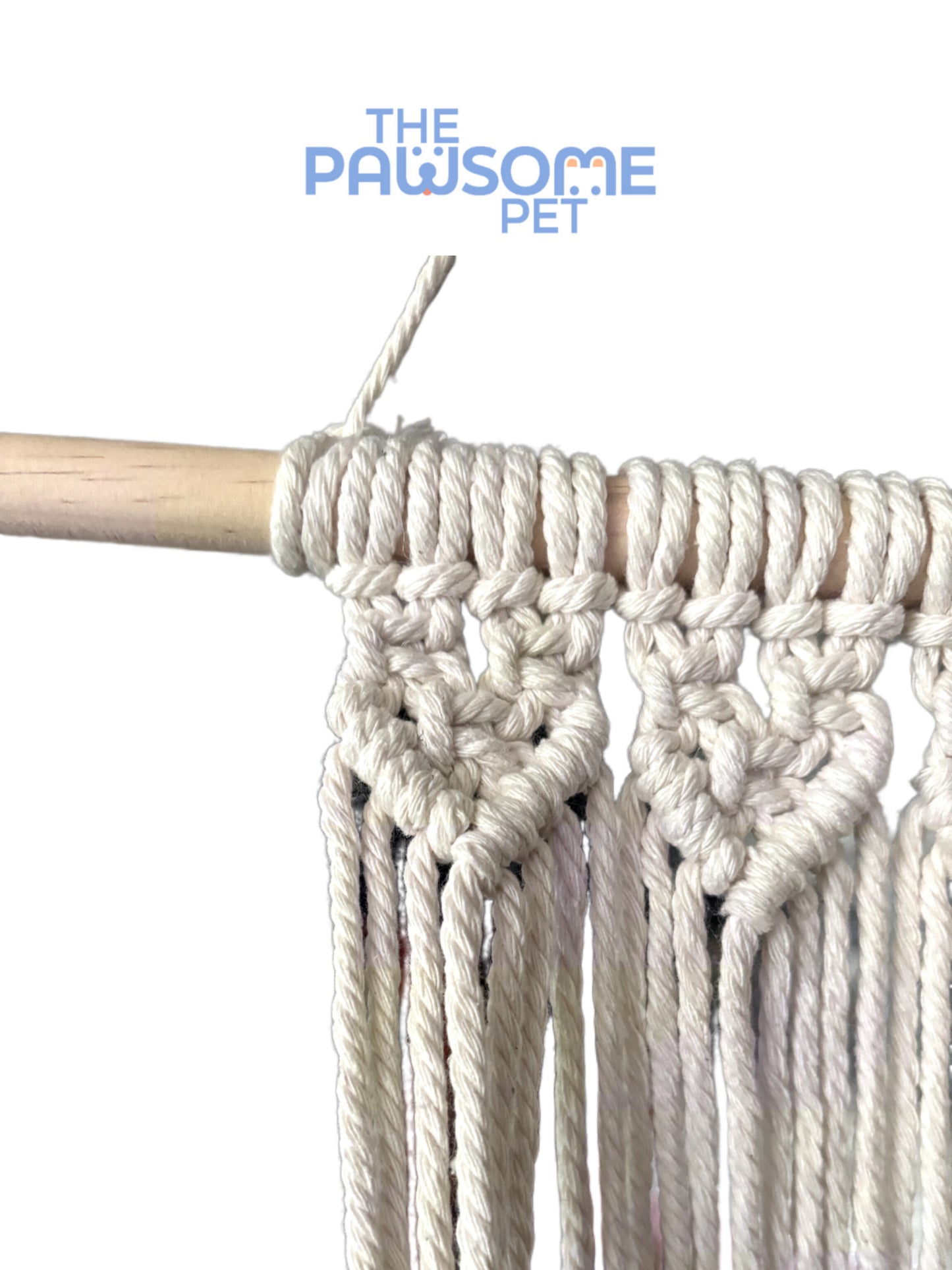 pet hammock macramé large detail 1