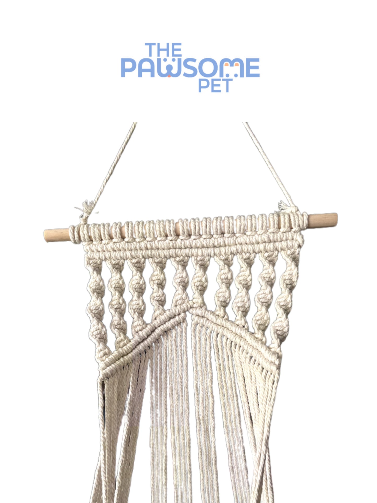 pet hammock macramé medium detail