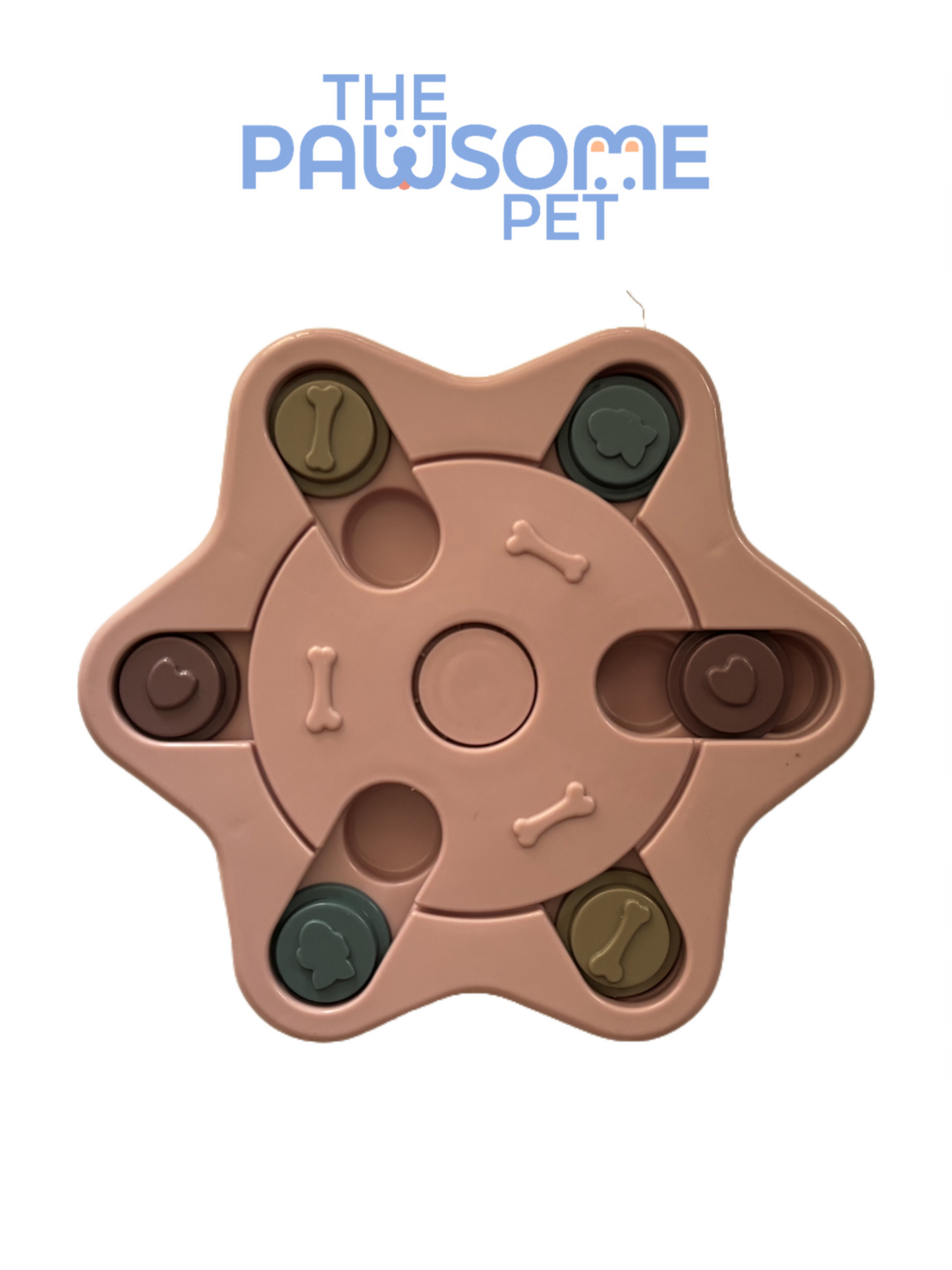 pet puzzle toy hexagon pink