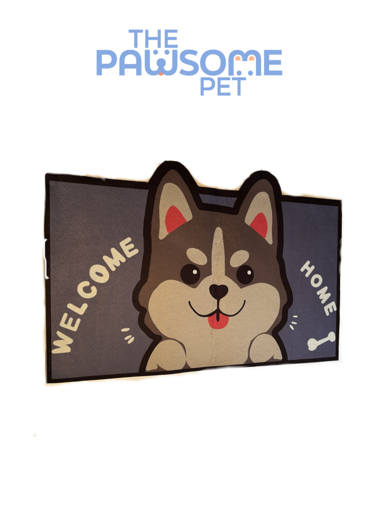 pet welcome mat purple