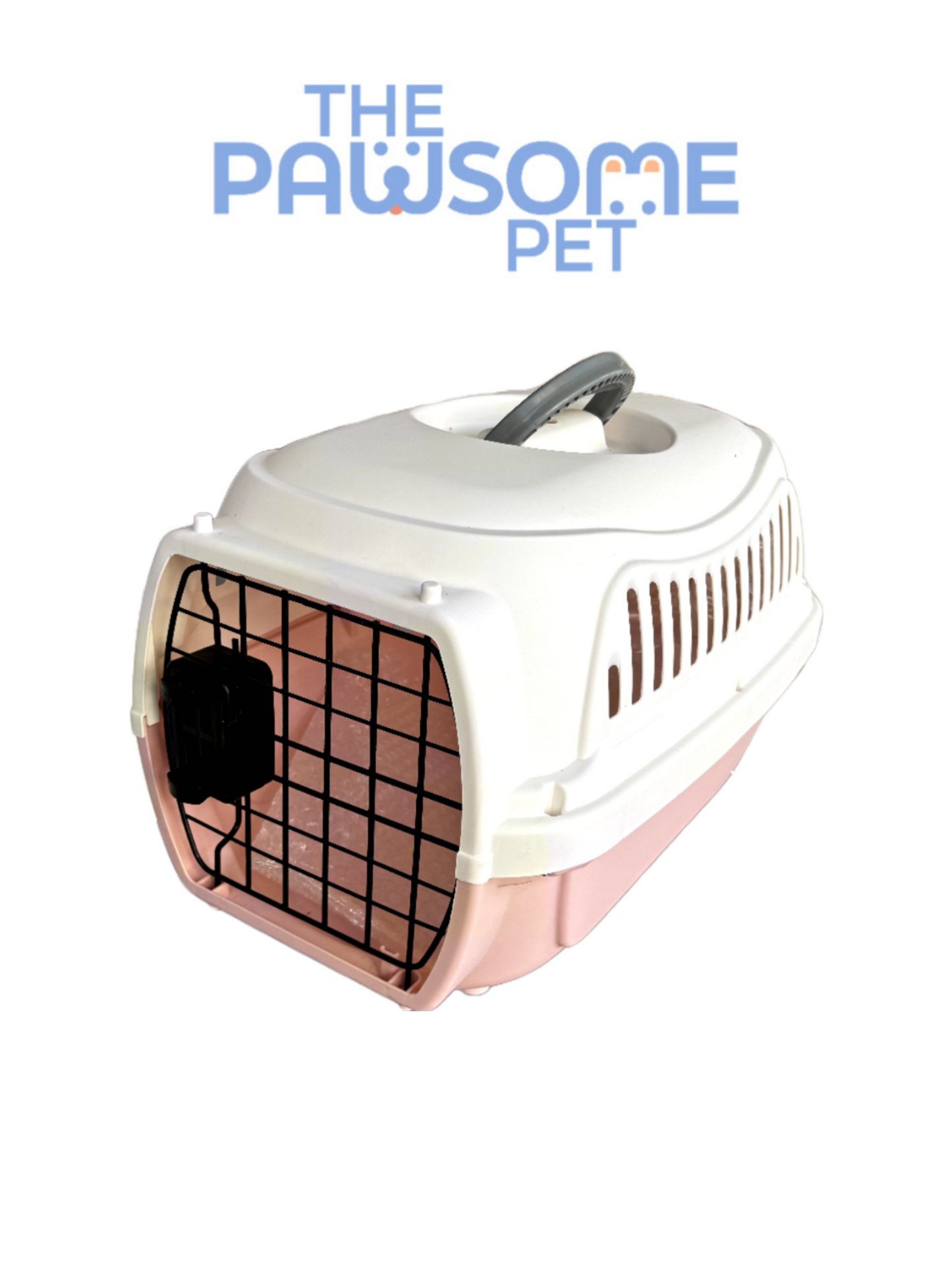 plastic pet carrier pink