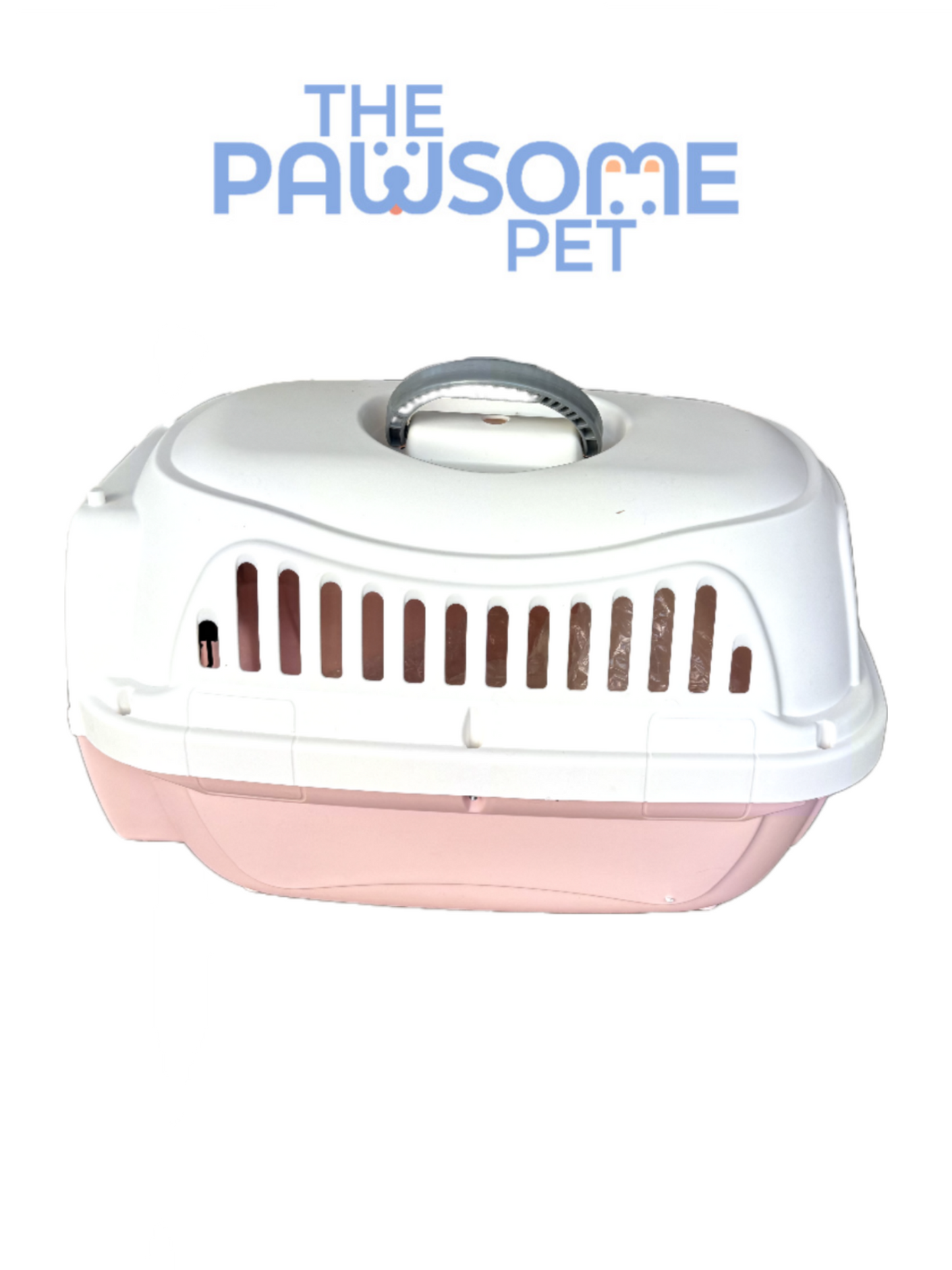 plastic pet carrier pink