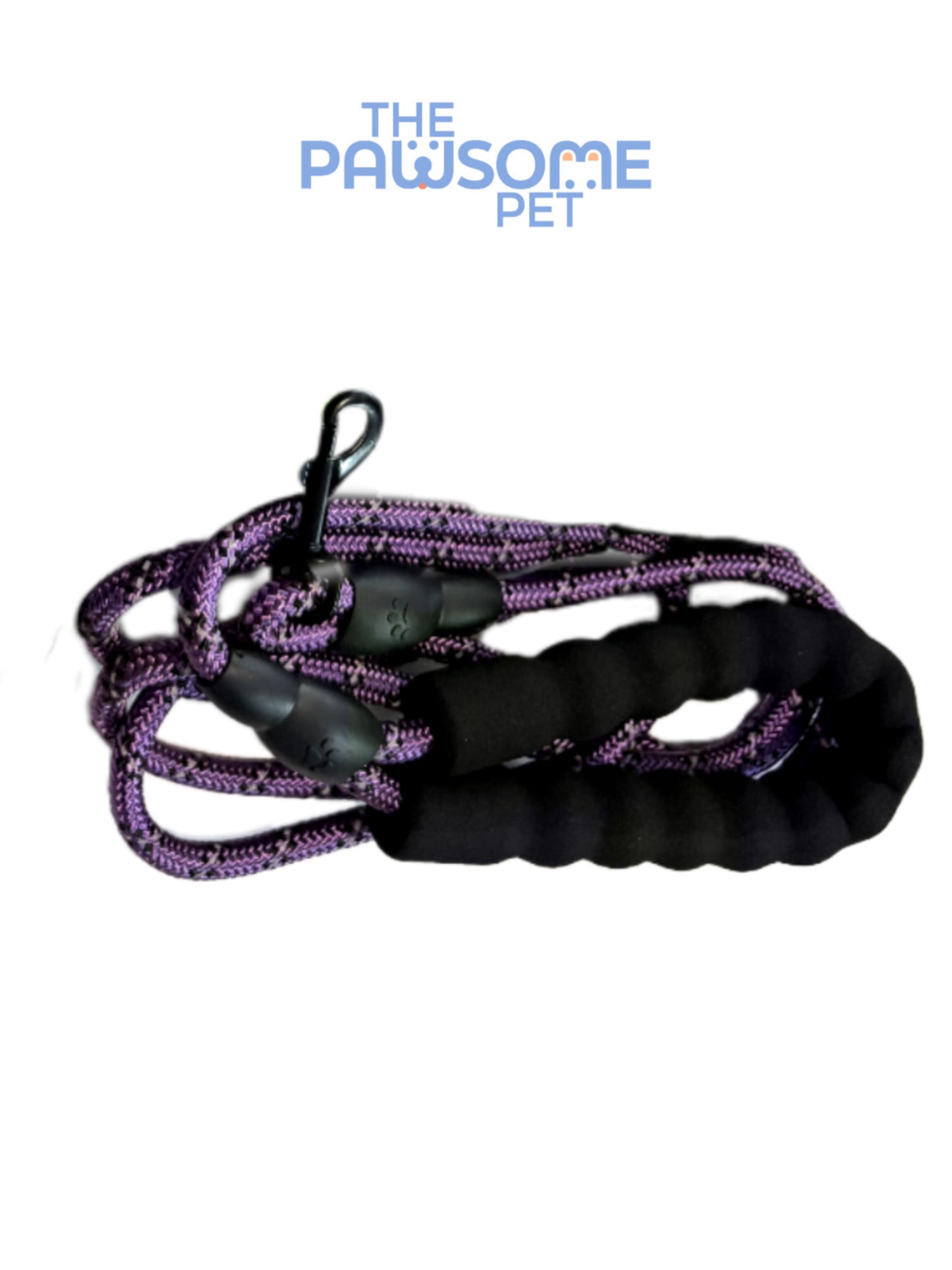 Reflective climbing rope leash purple