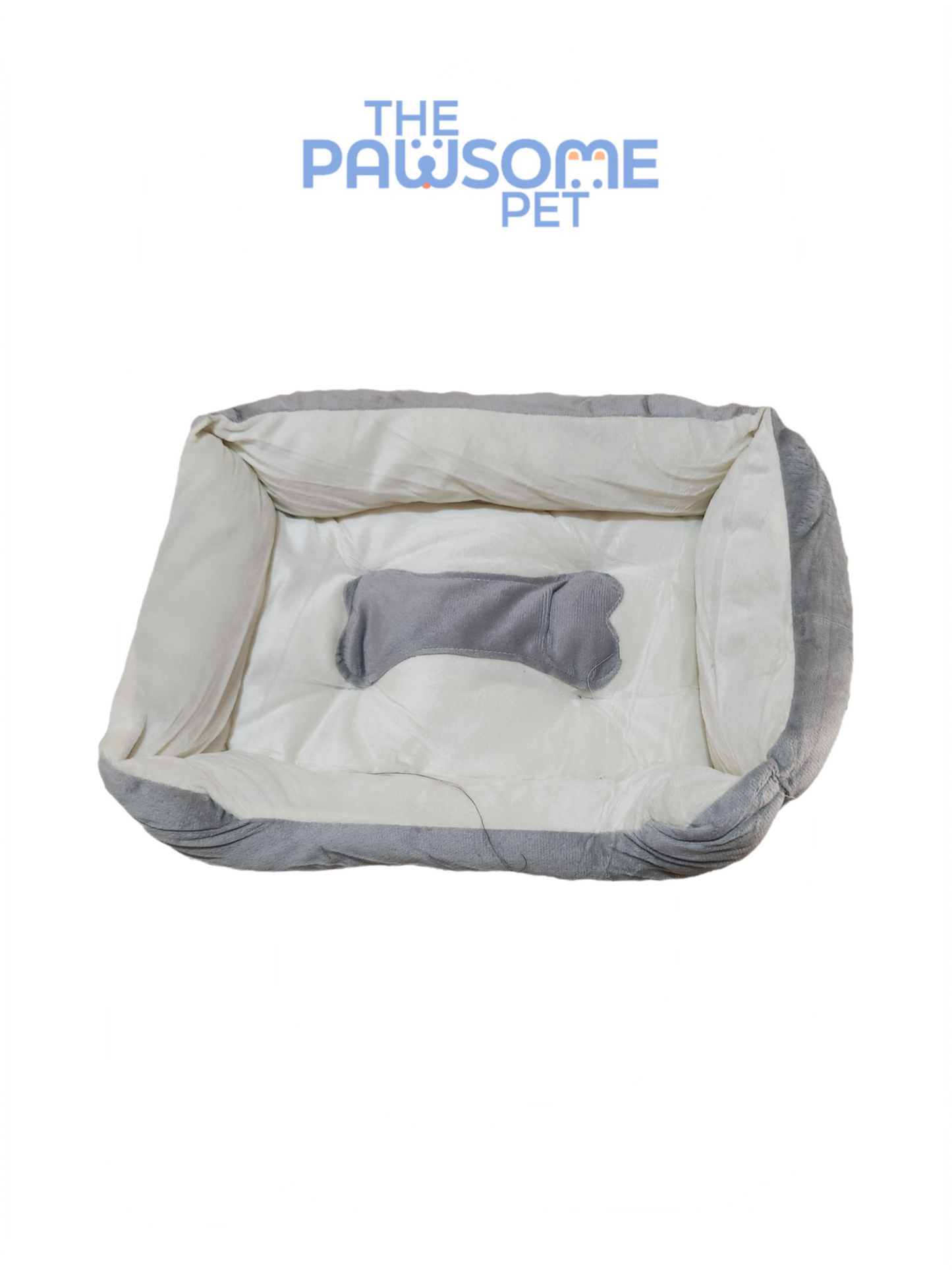 Pawsome's pet rectangular plush with bone inside