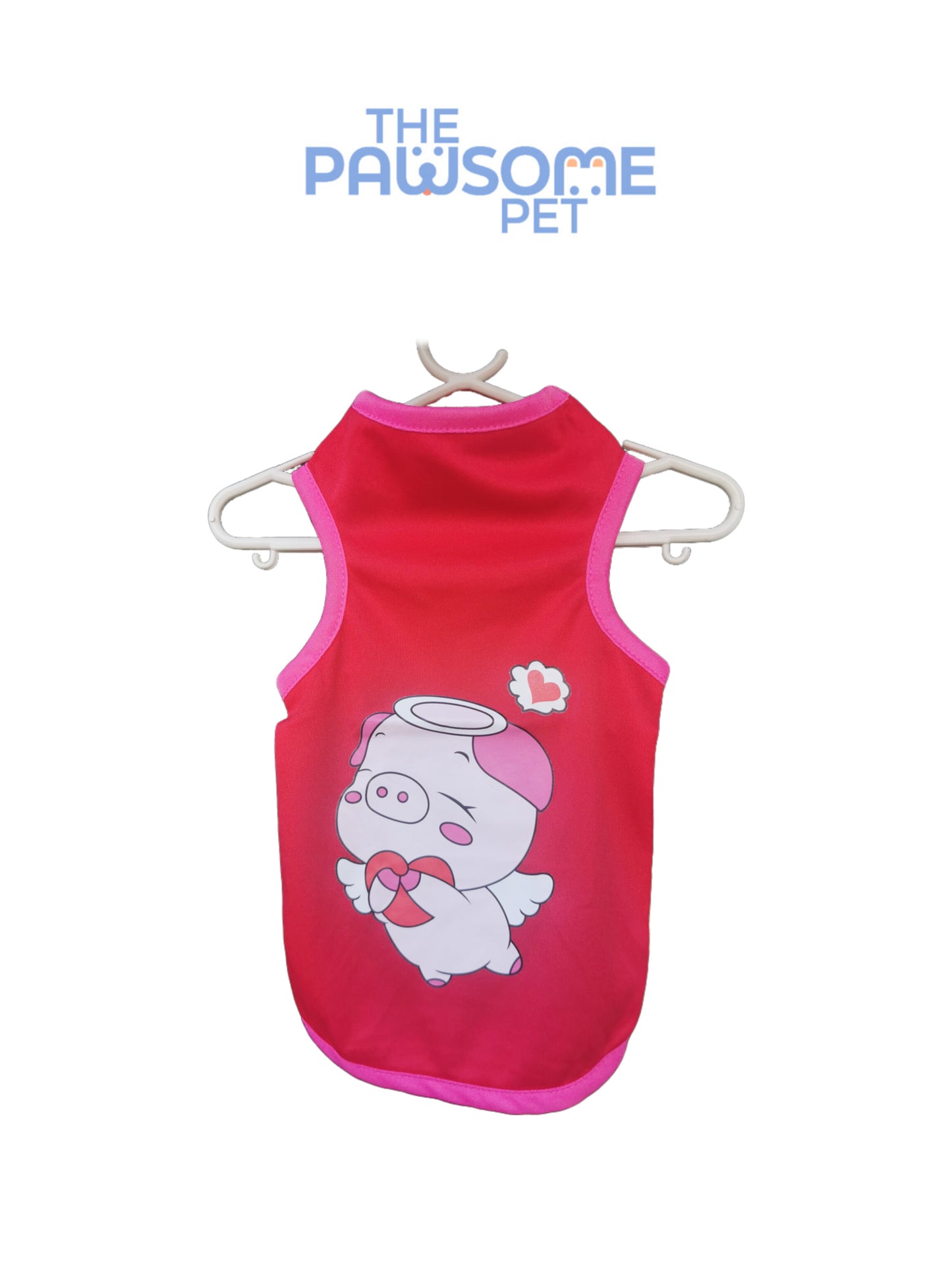 summer tank vest red pig