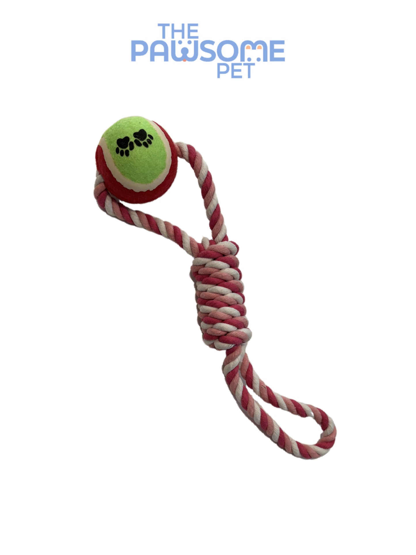 tennis ball with rope red