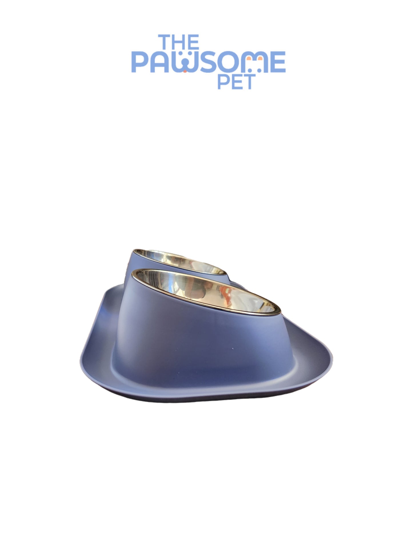 Pawsome's double bowl in plastic base
