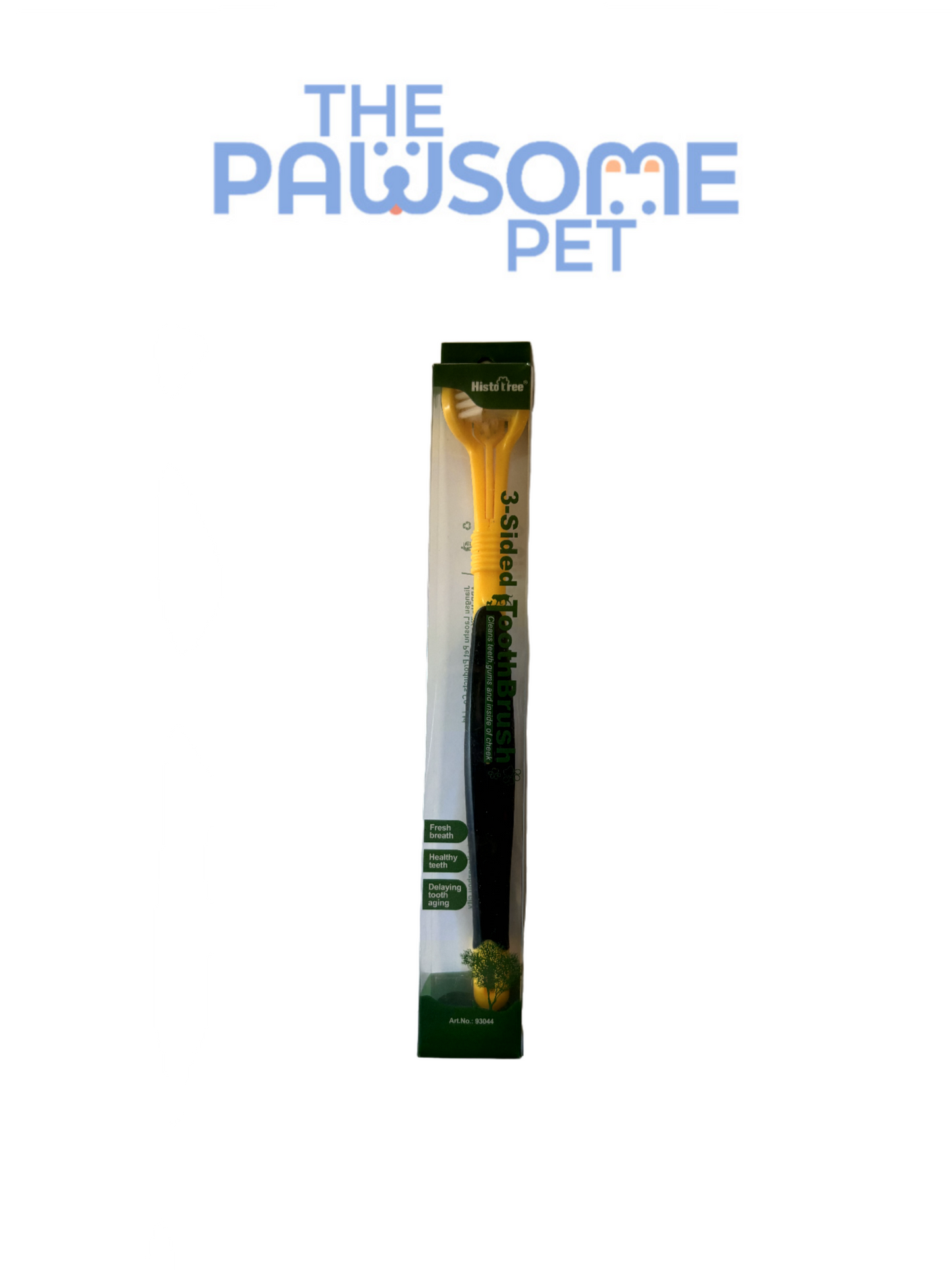 triple side toothbrush yellow green