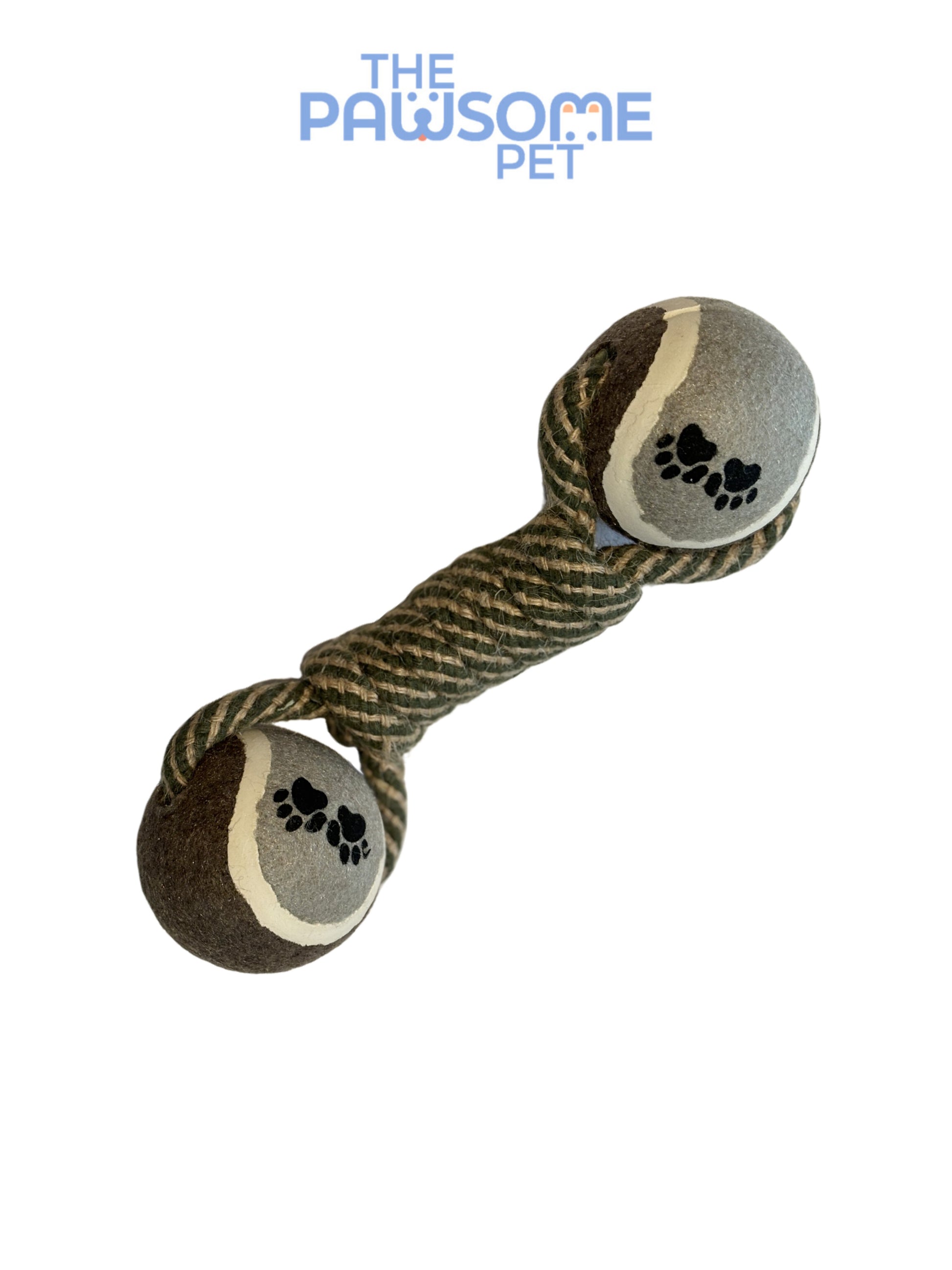 2 tennis balls with rope