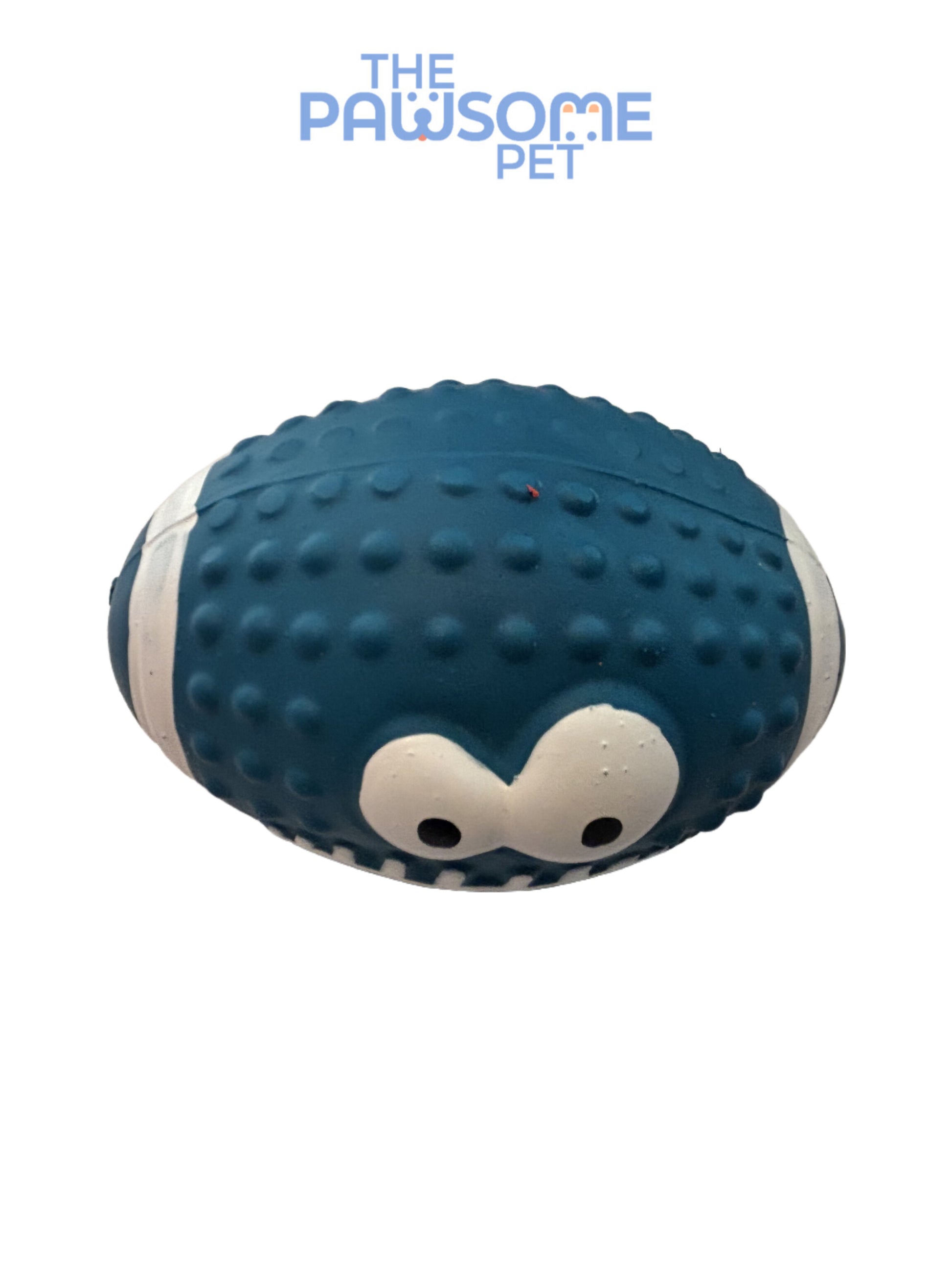 american football with eyes blue