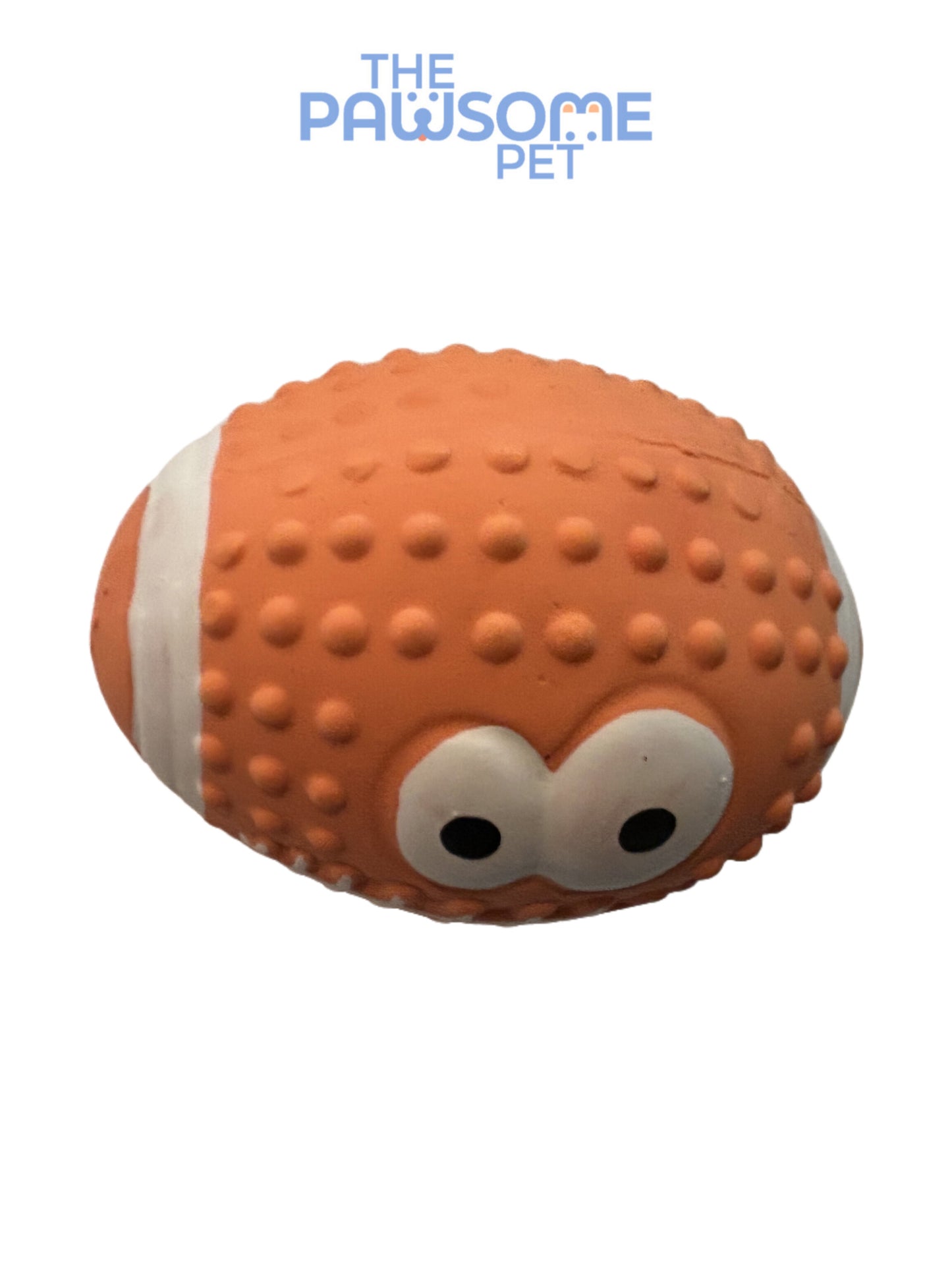 american football with eyes orange