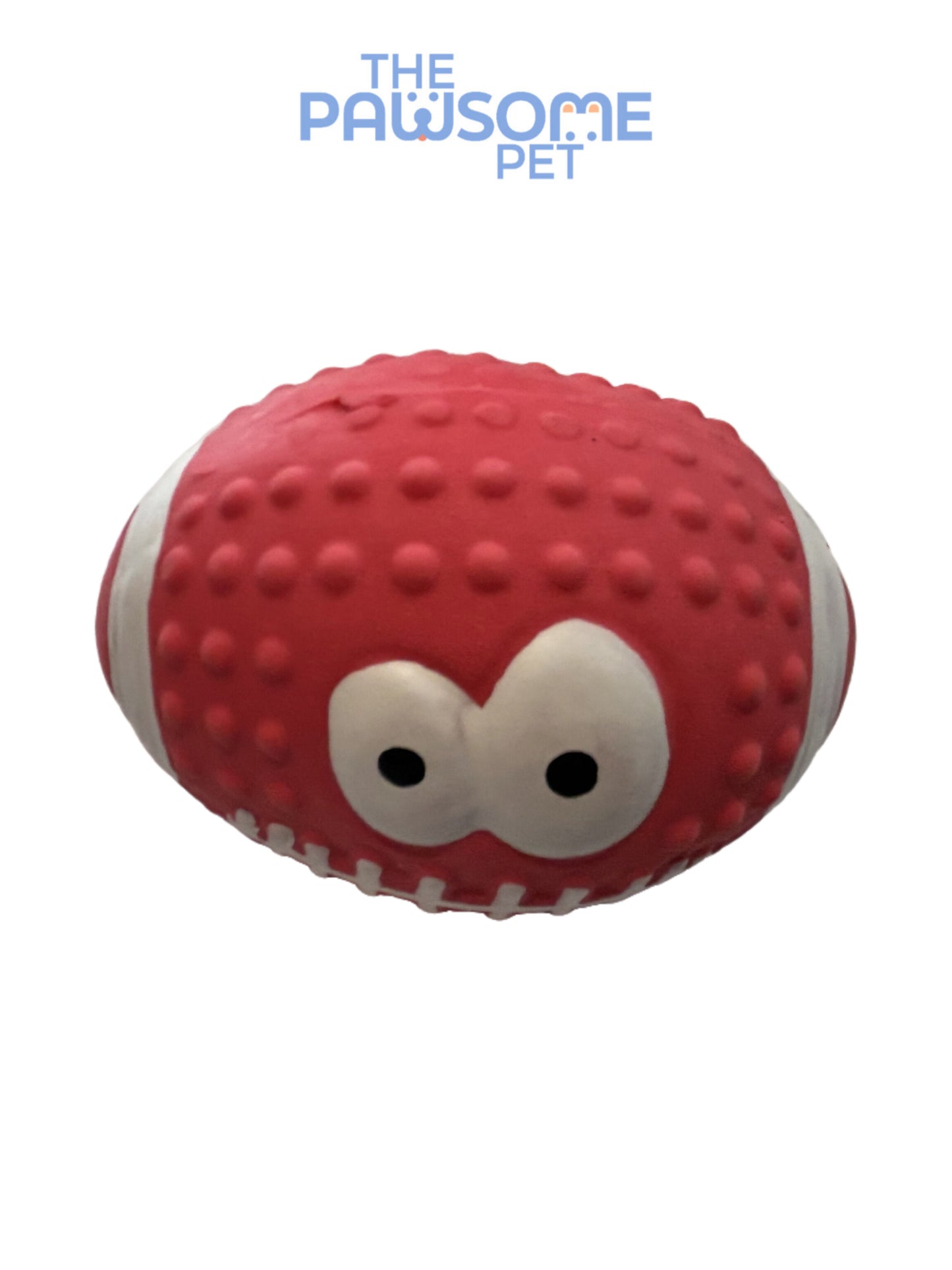 american football with eyes red