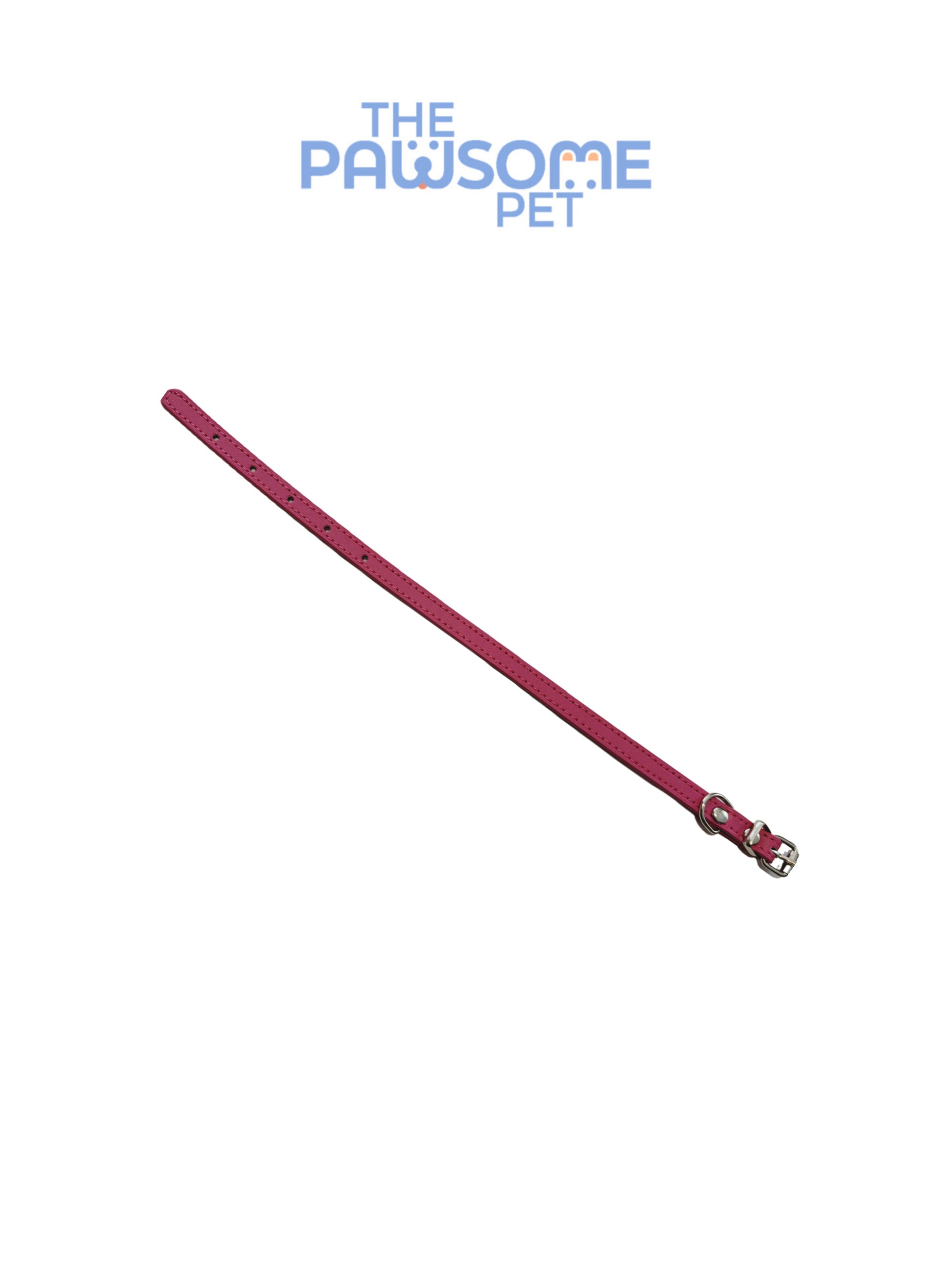 PU collar hot pink