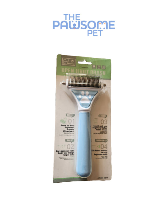 TPR dog brush blue