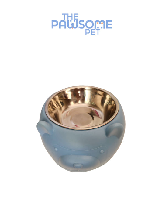 Pawsome's stainless steel bowl in plastic base