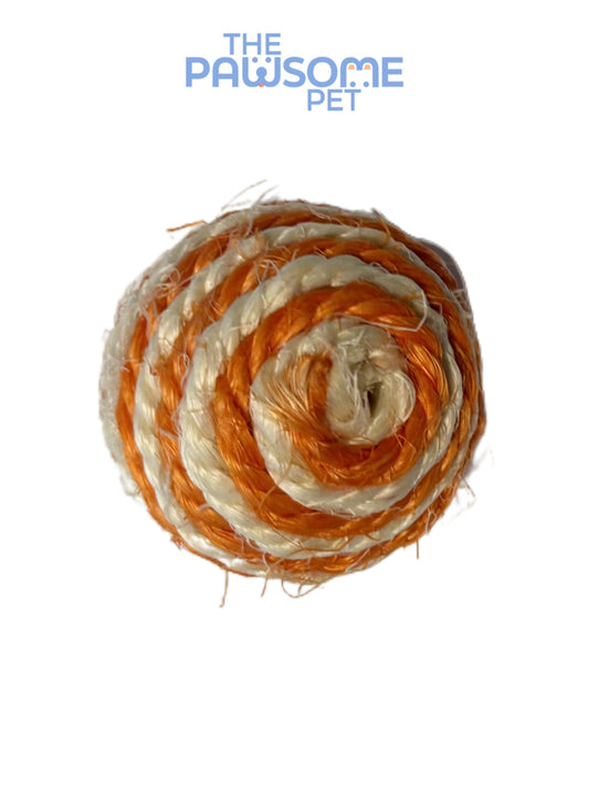 cat sisal ball orange