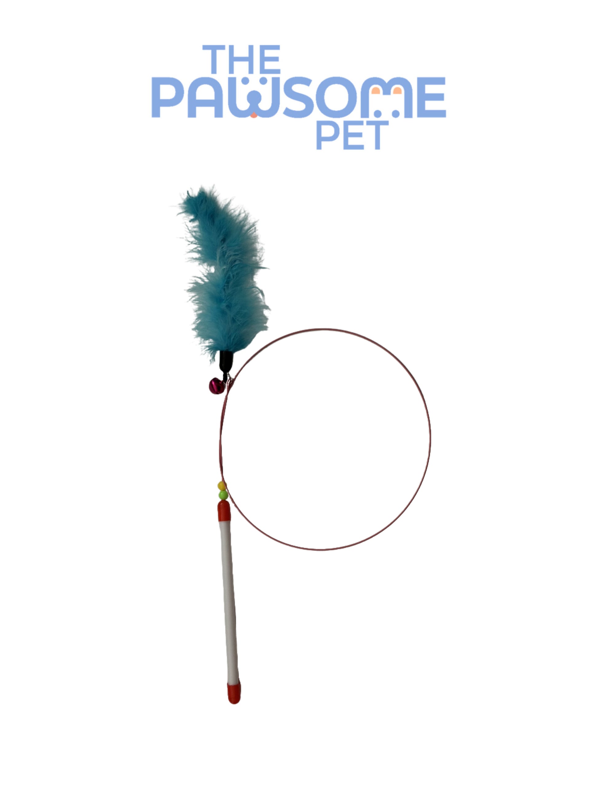 cat teaser wand with feather