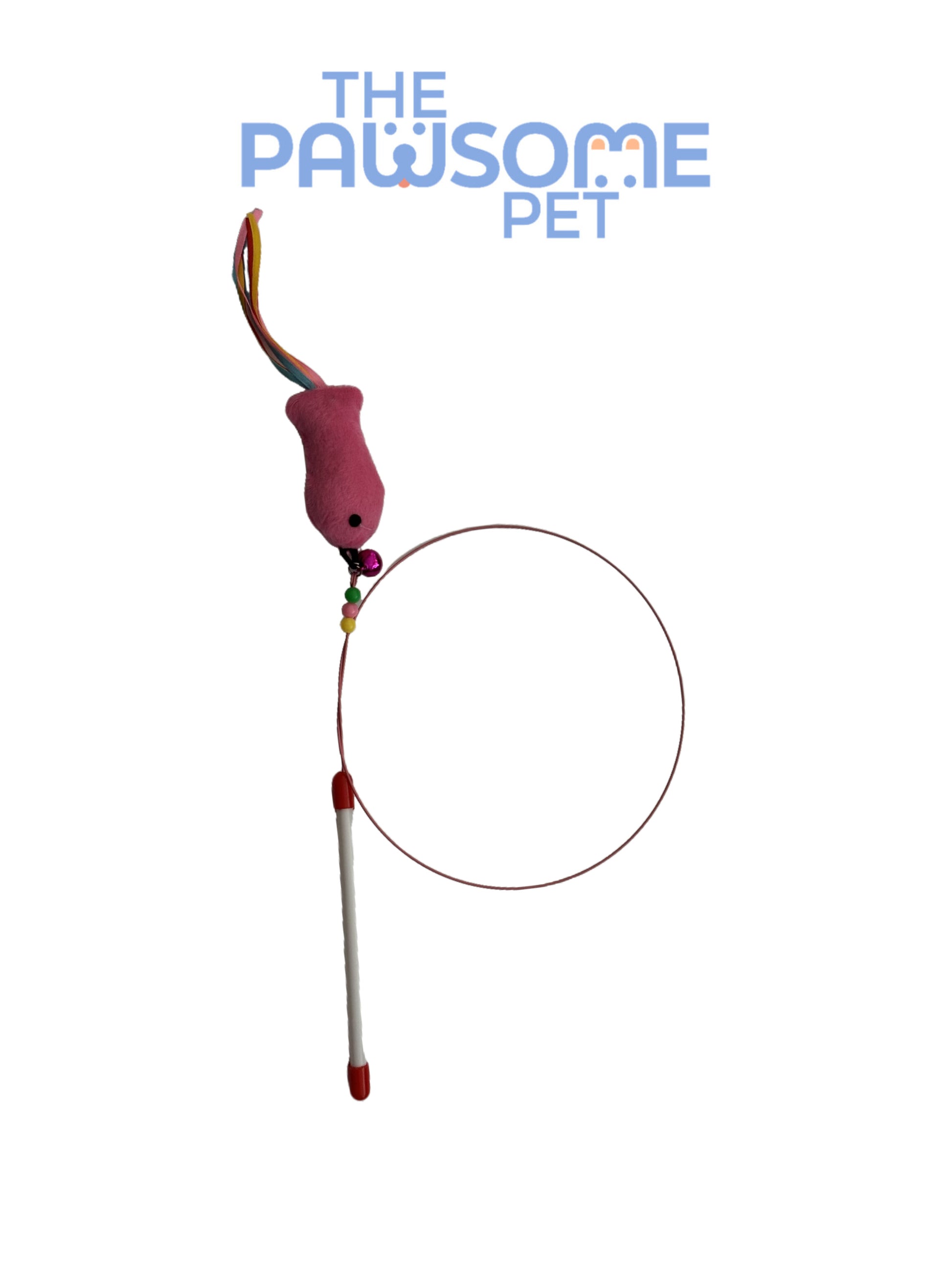 cat teaser wand with fish