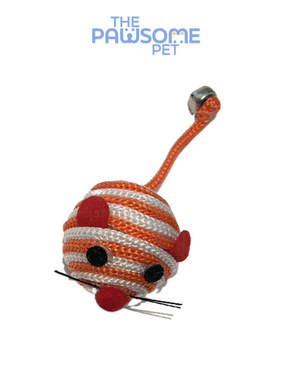 cat toy mouse orange