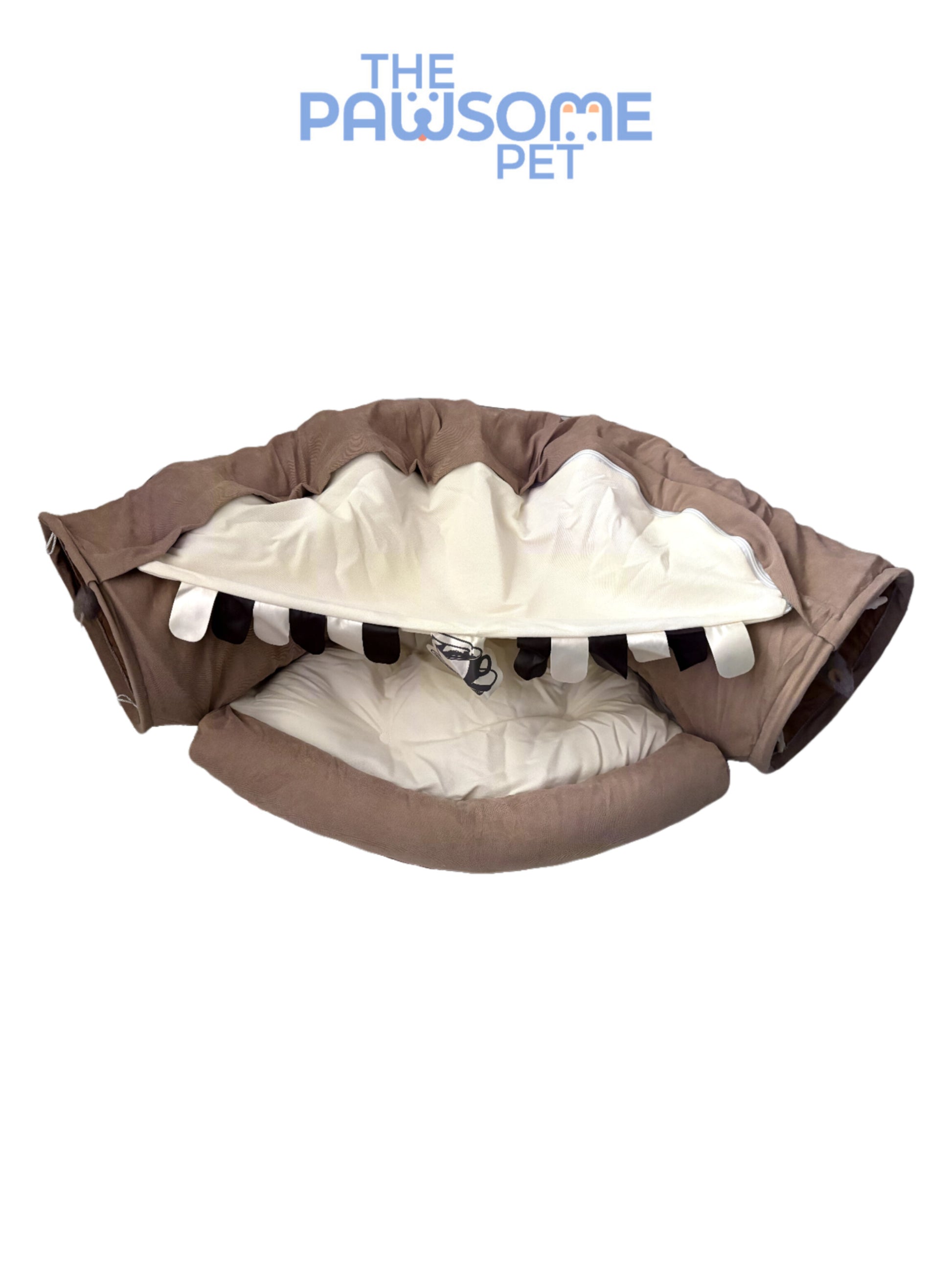 cat tunnel bed brown