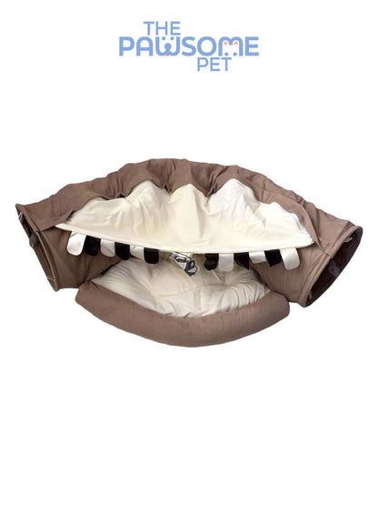cat tunnel bed brown