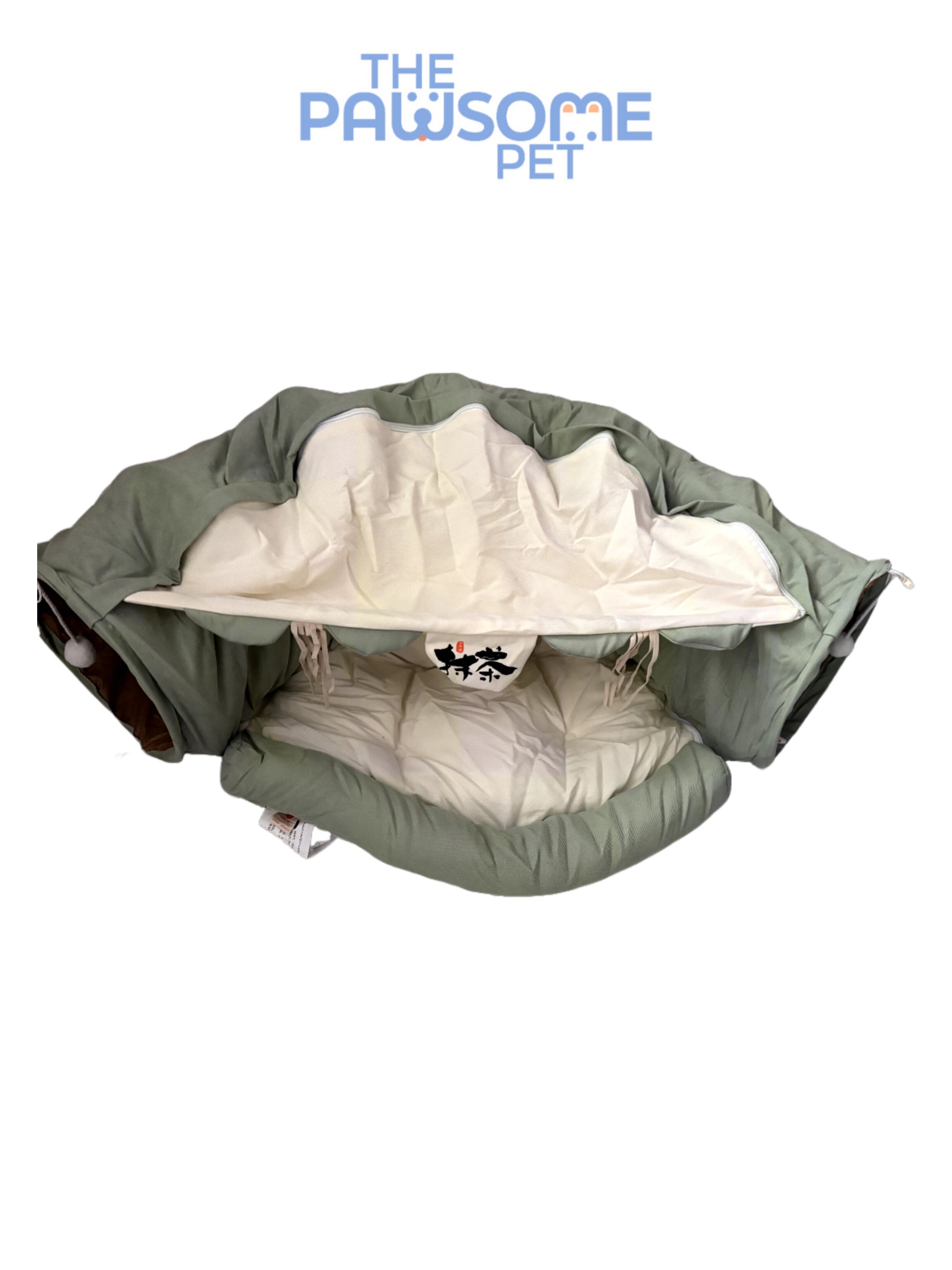 cat tunnel bed green