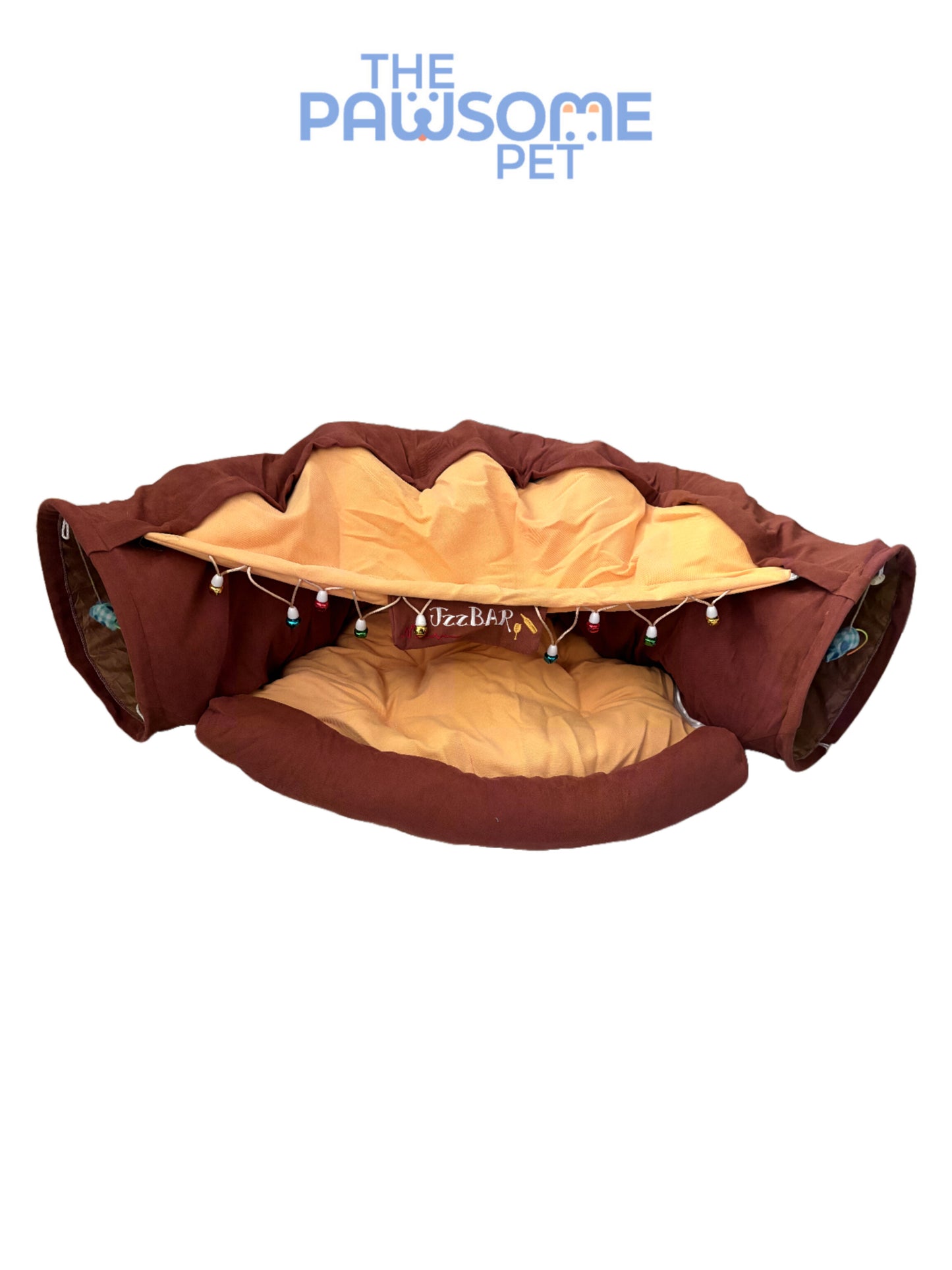 cat tunnel bed orange