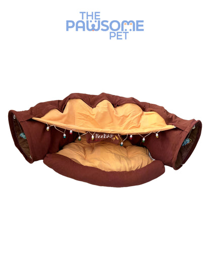 cat tunnel bed orange