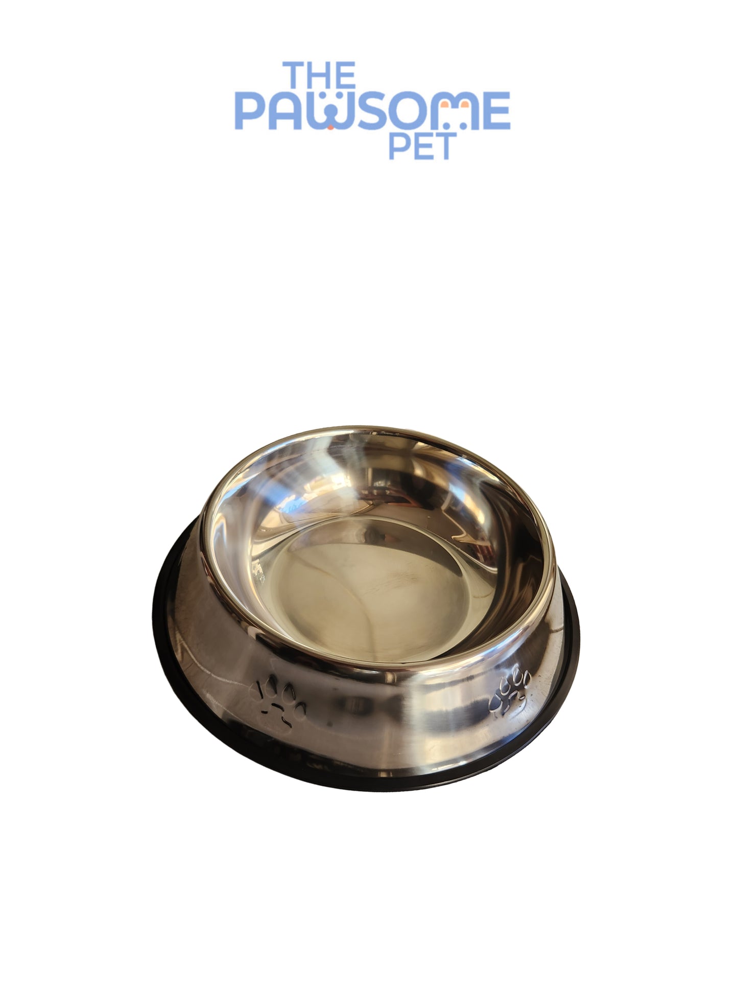 Pawsome's pet bowl SS paw imprint