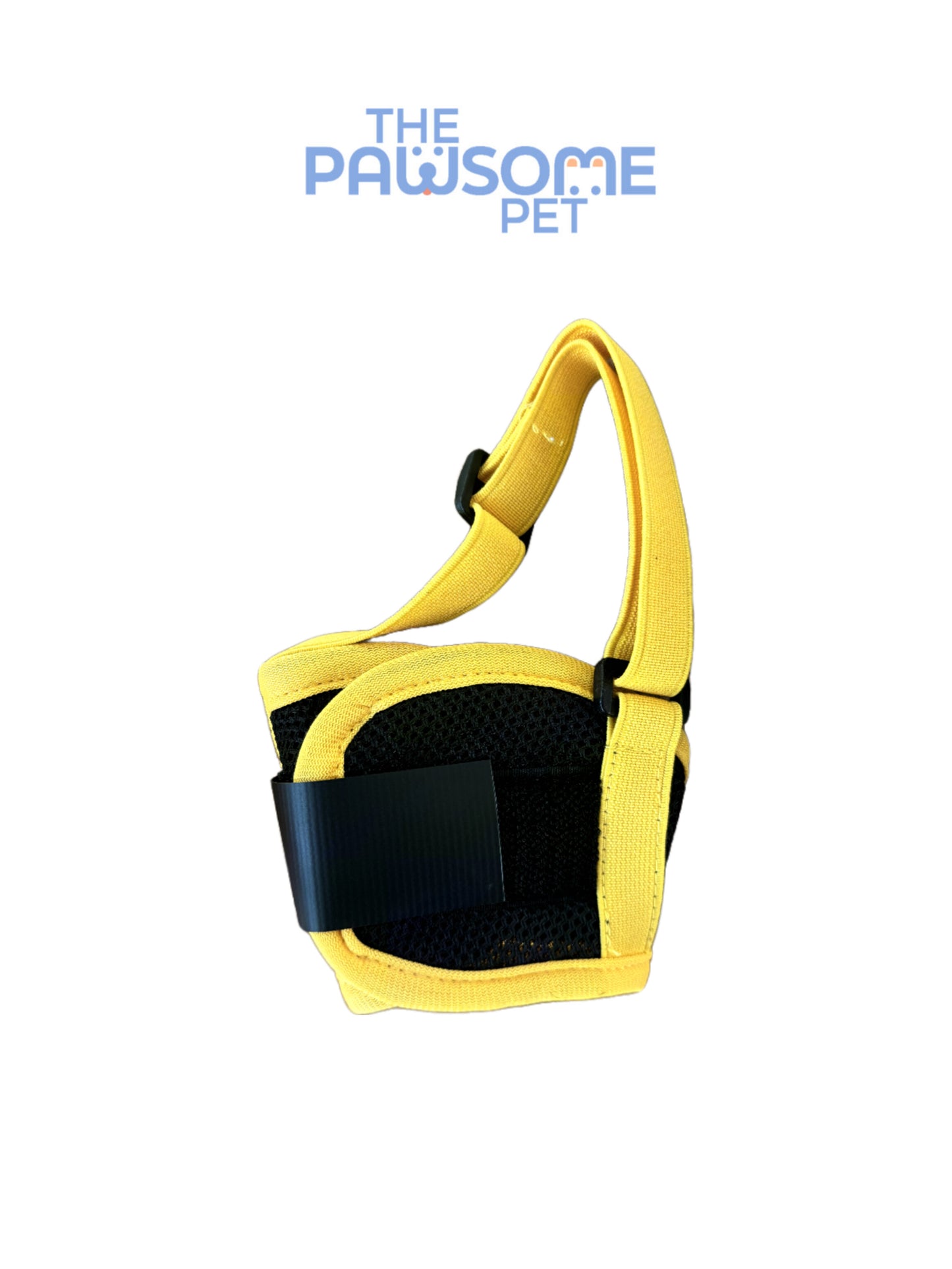 dog mesh muzzle medium yellow