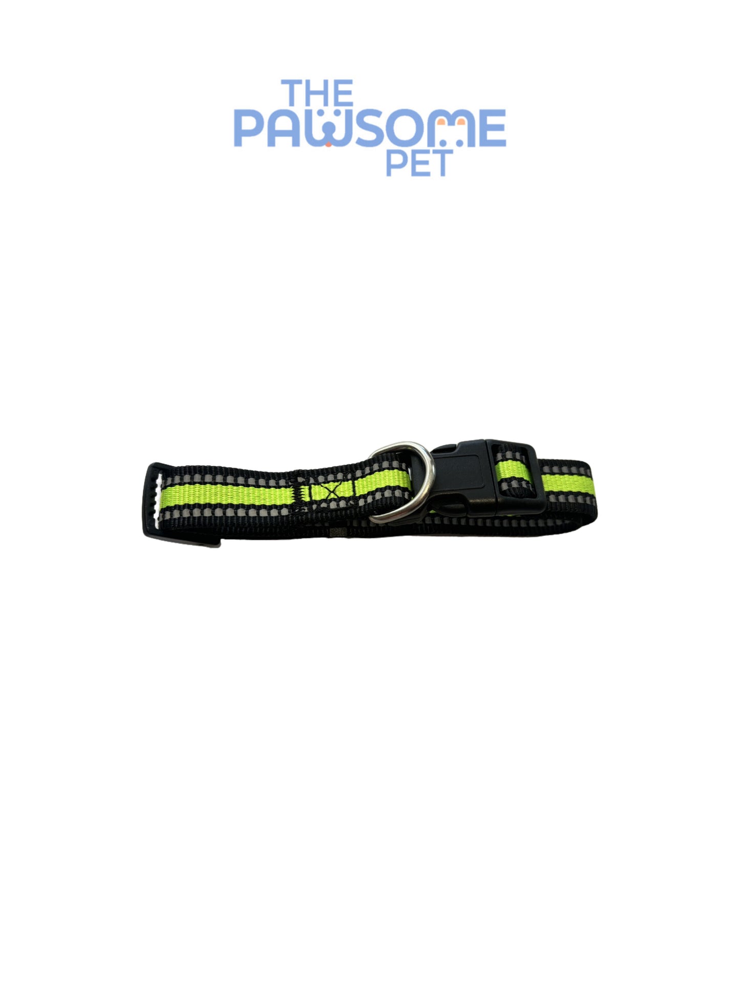 dog reflective collar green