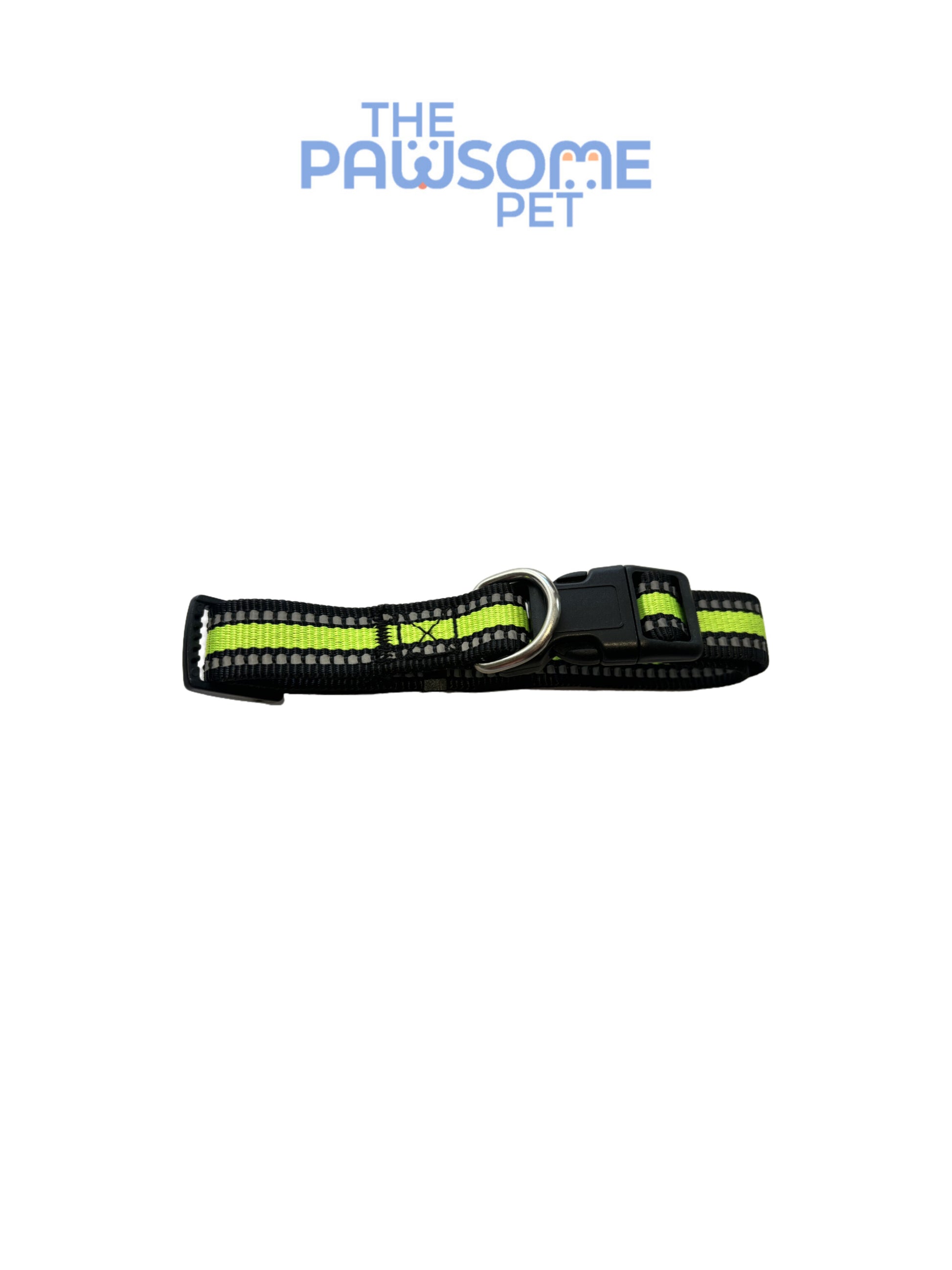 dog reflective collar green