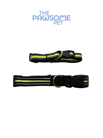 dog reflective collar  green
