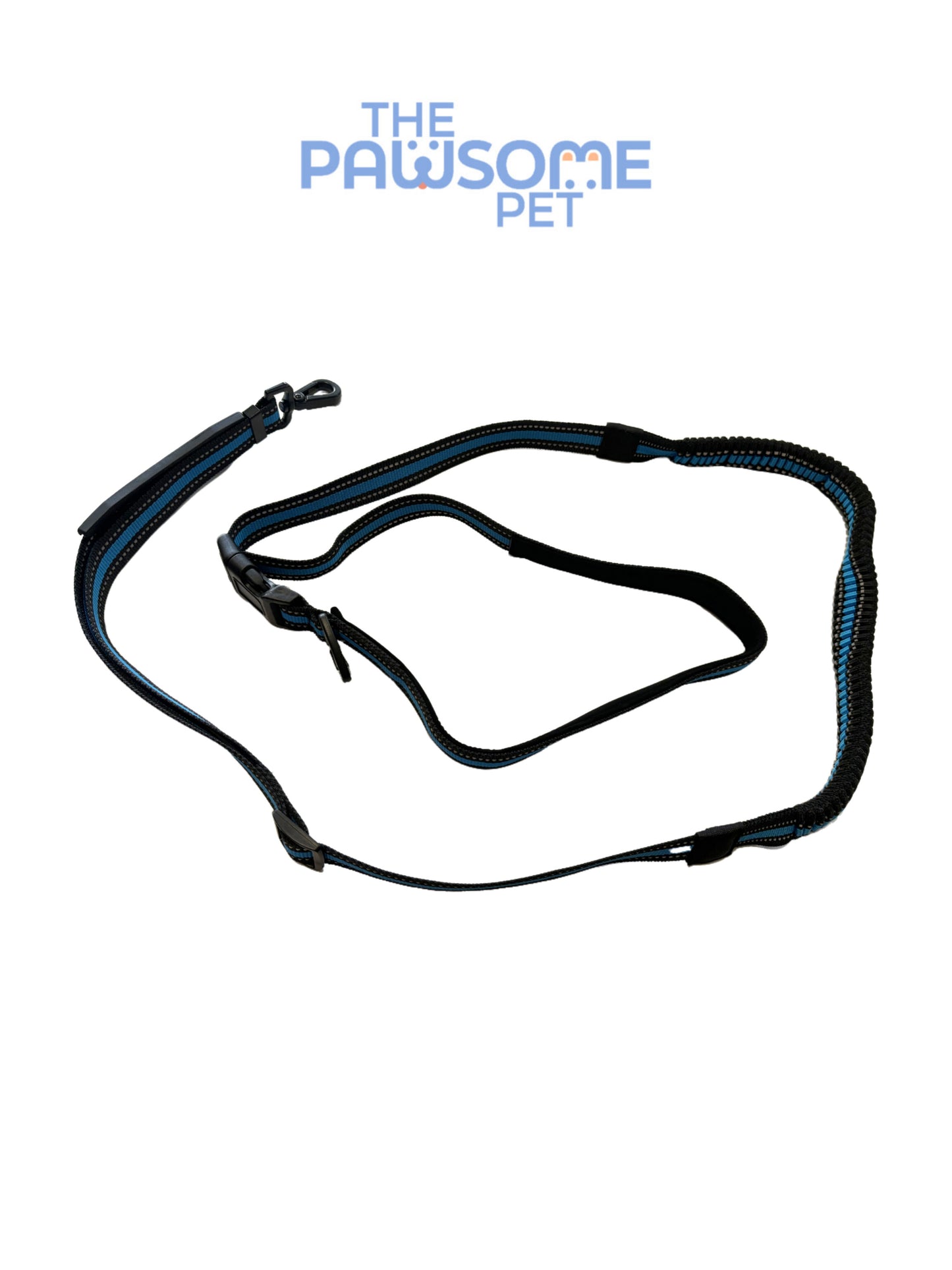 dog reflective waiste leash blue