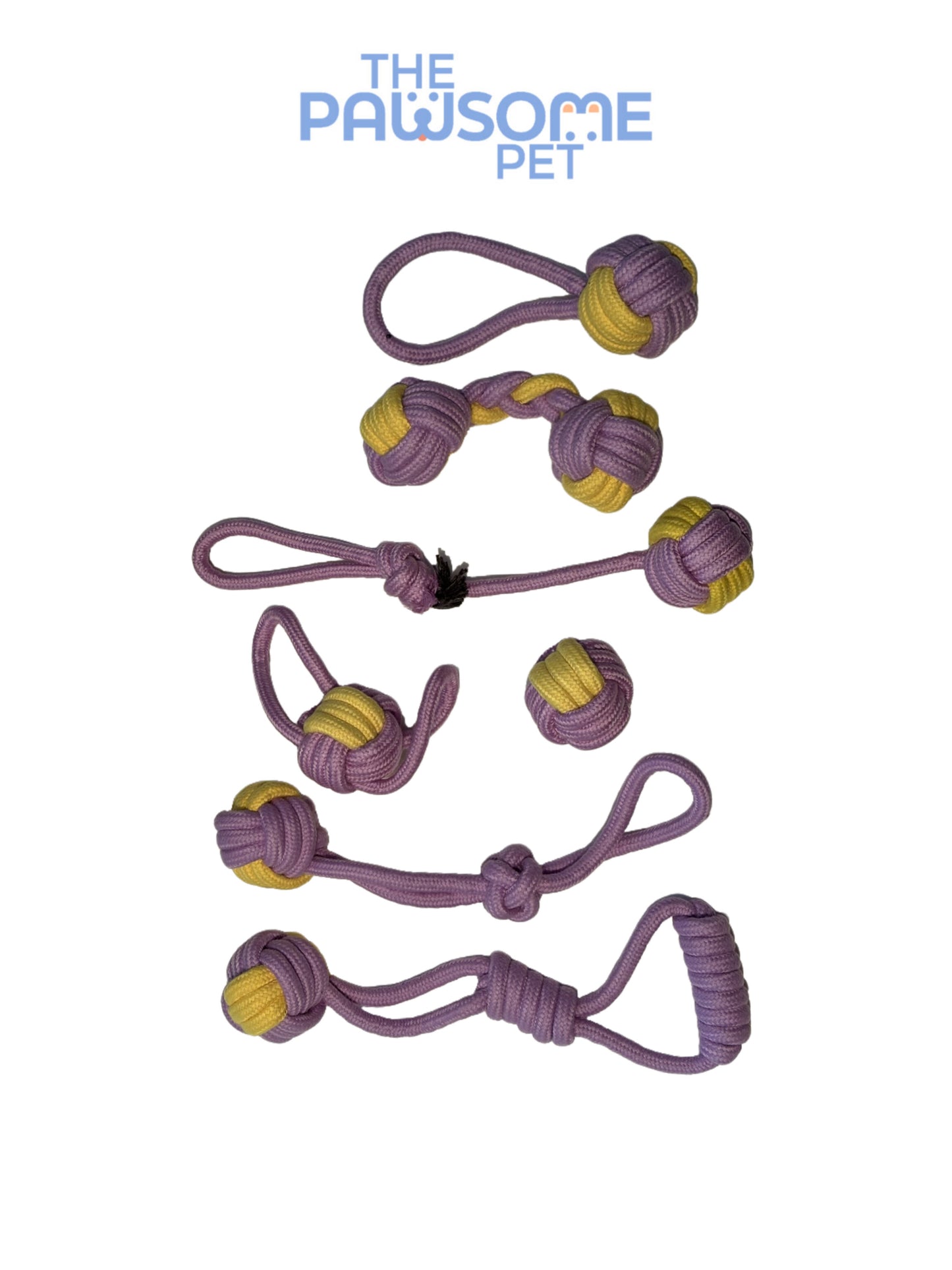 dog rope purple set