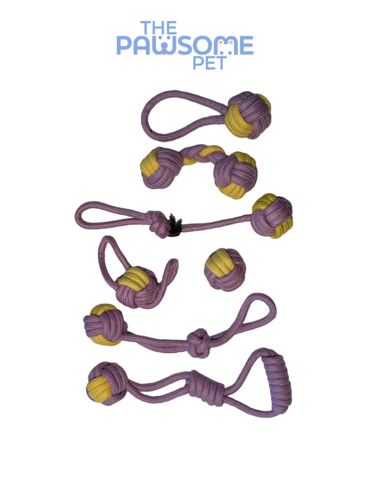 dog rope purple set
