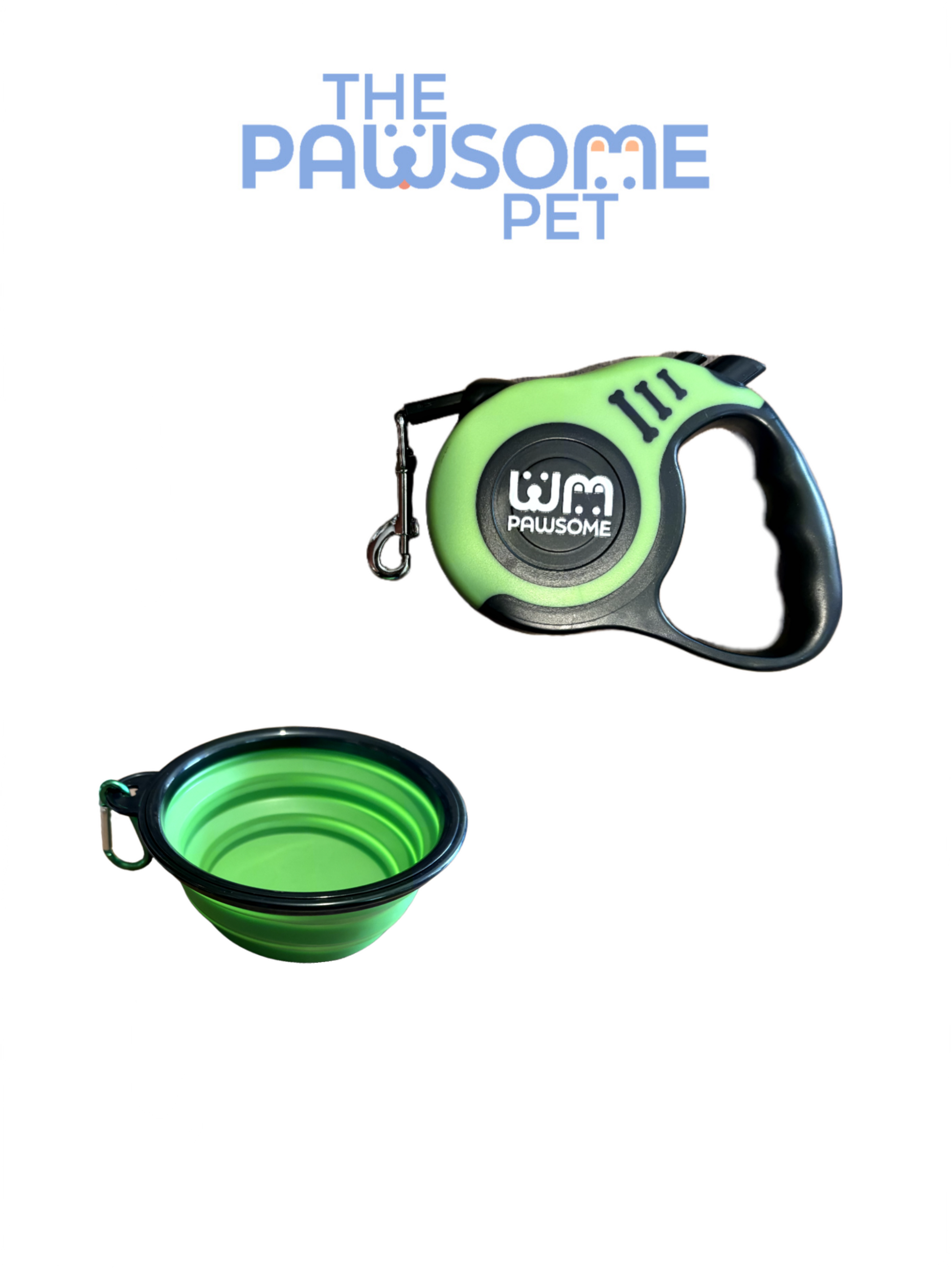 leash and bowl green