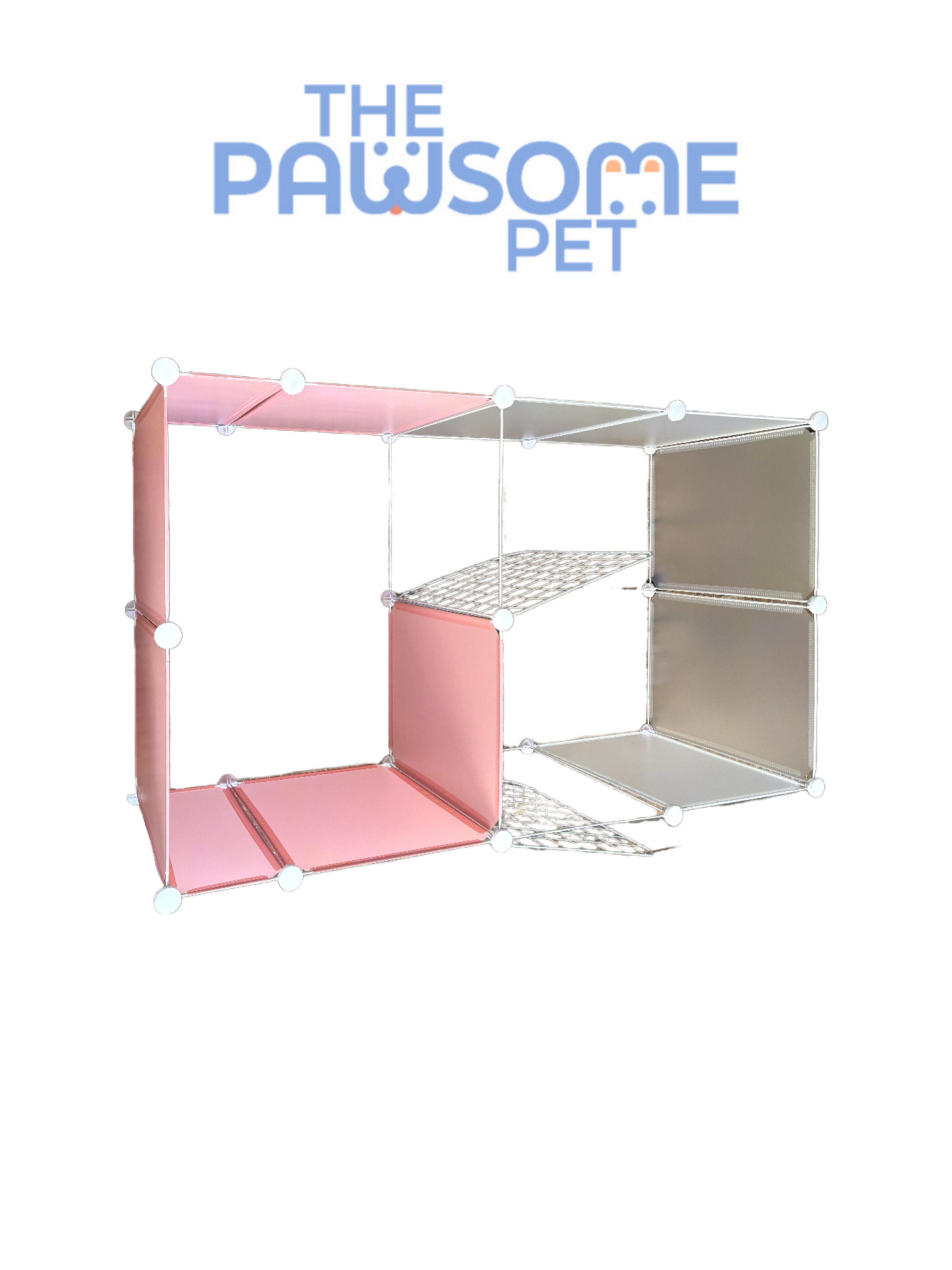 pet fence cage medium pink