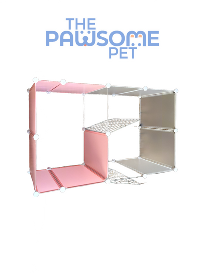 pet fence cage medium pink