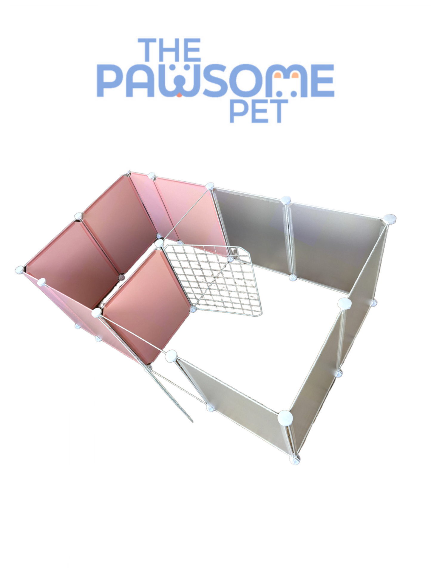 pet fence cage medium pink