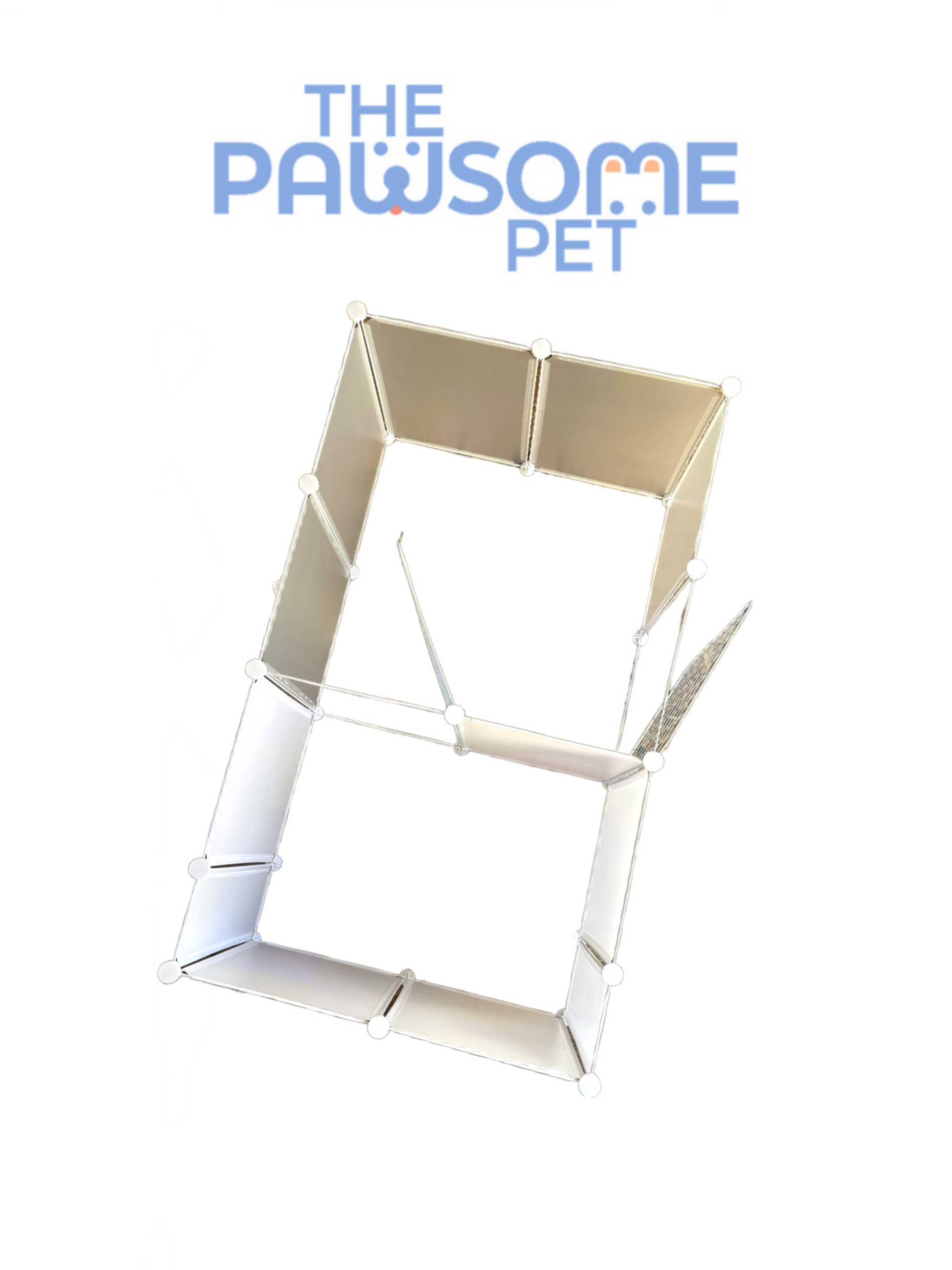 pet fence cage medium white