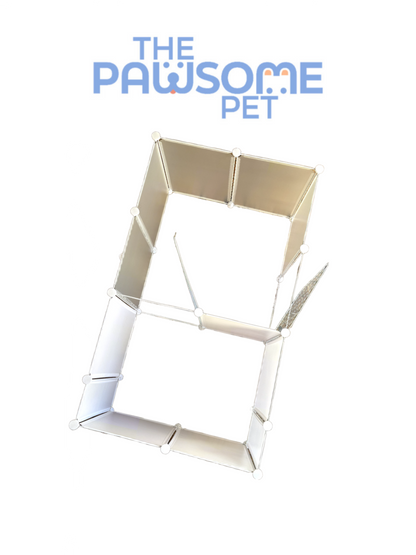 pet fence cage medium white