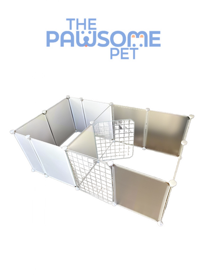 pet fence cage medium white